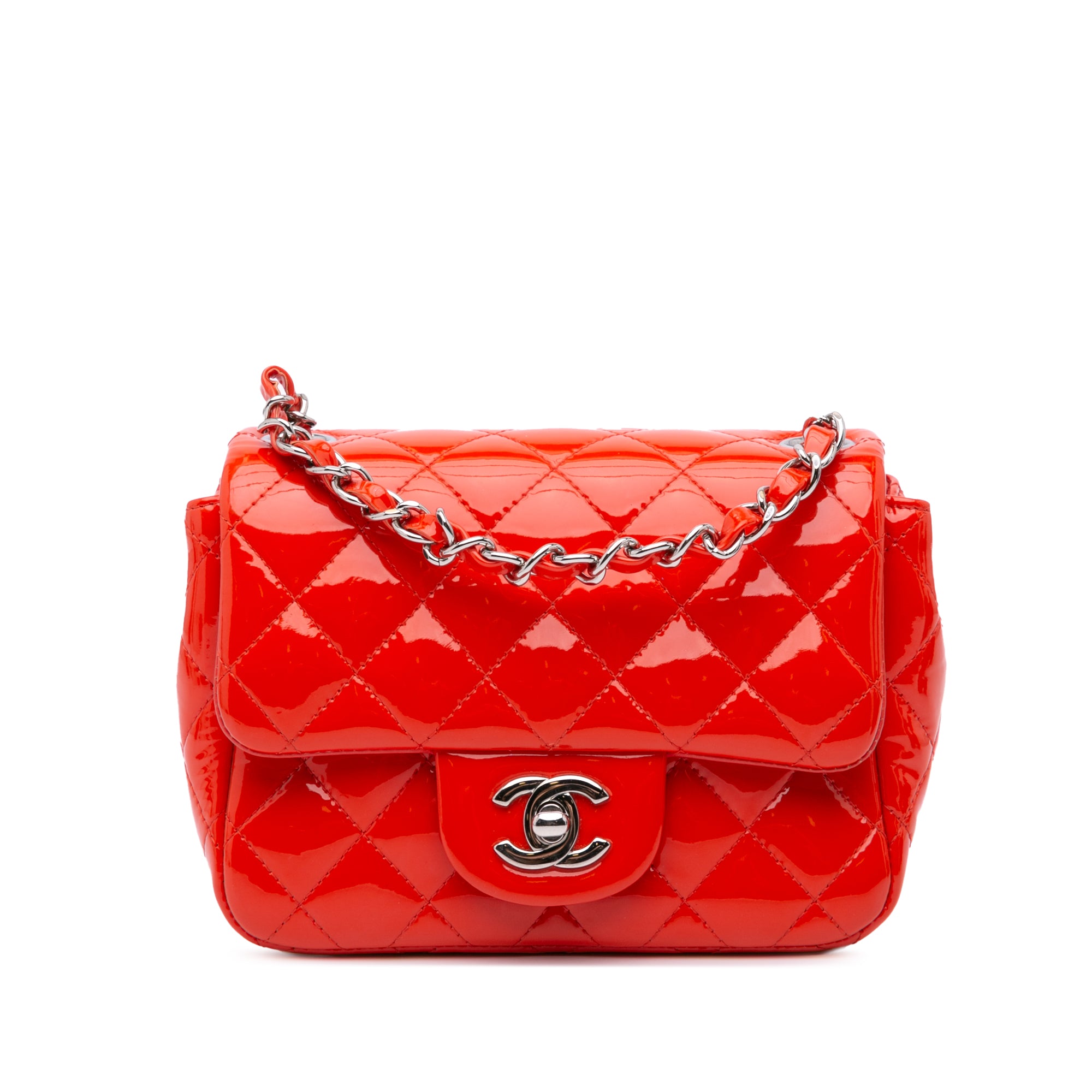 Chanel Mini Square Classic Patent Single Flap - image 1