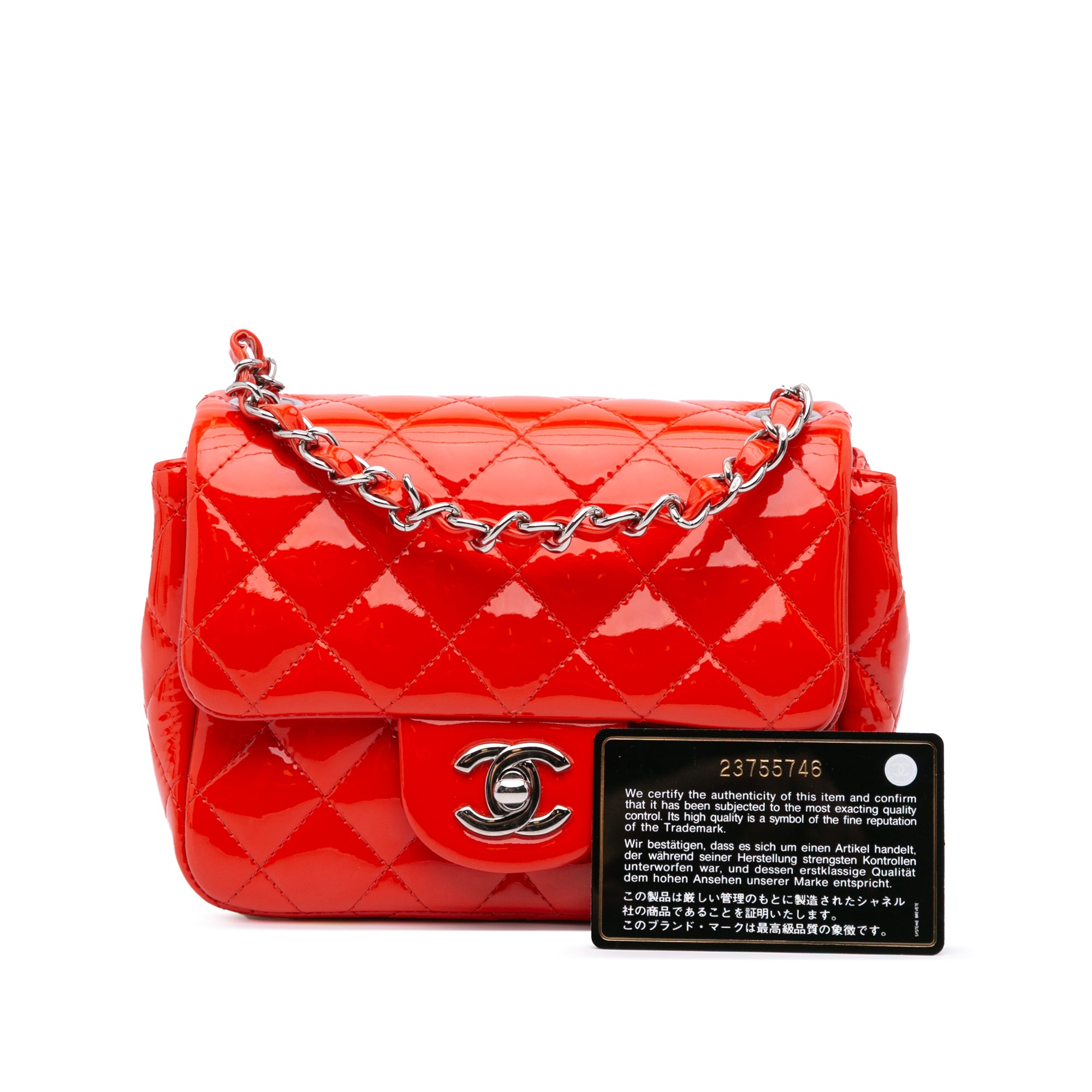 Chanel Mini Square Classic Patent Single Flap - image 11