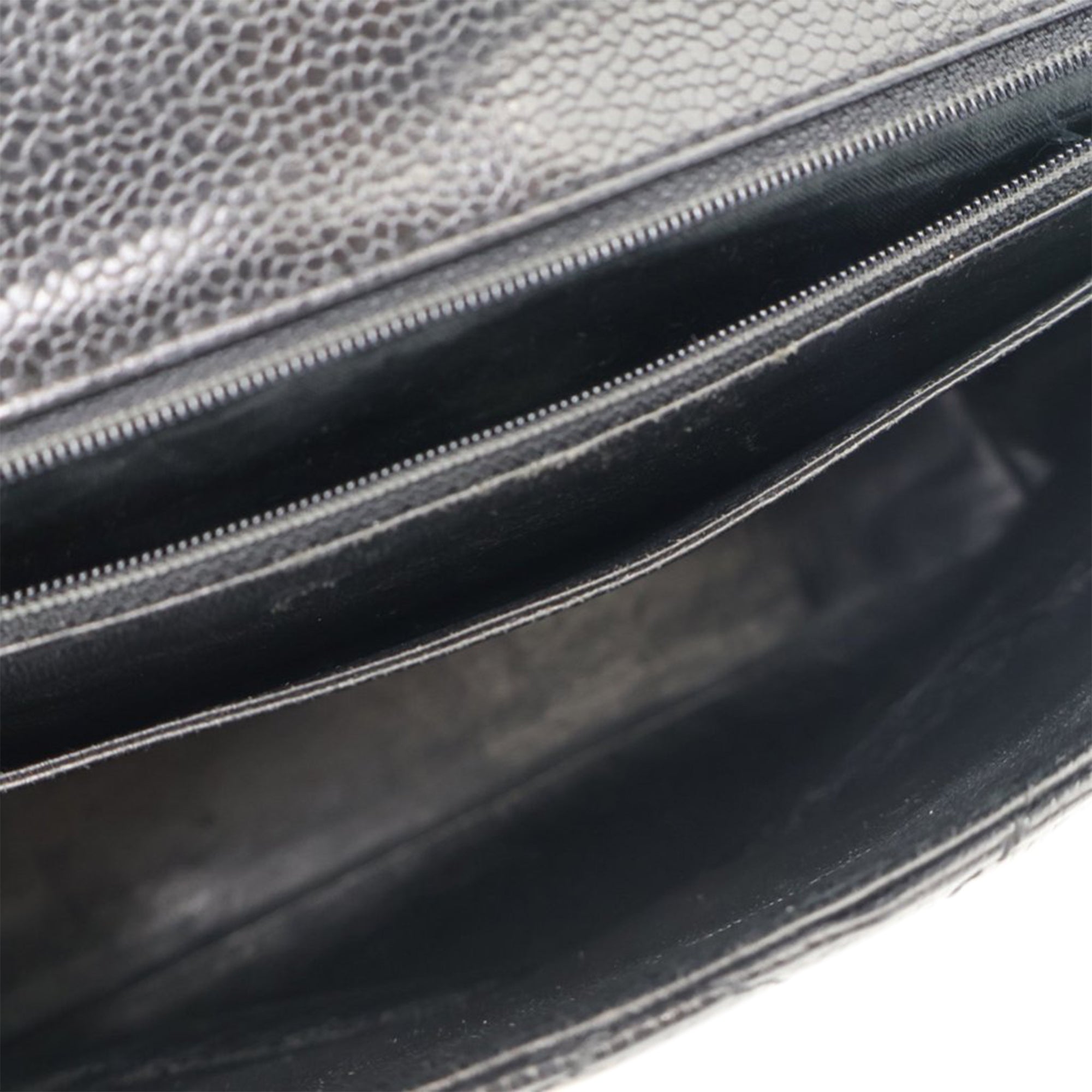 Chanel CC Quilted Caviar Kelly Top Handle Bag - image 5
