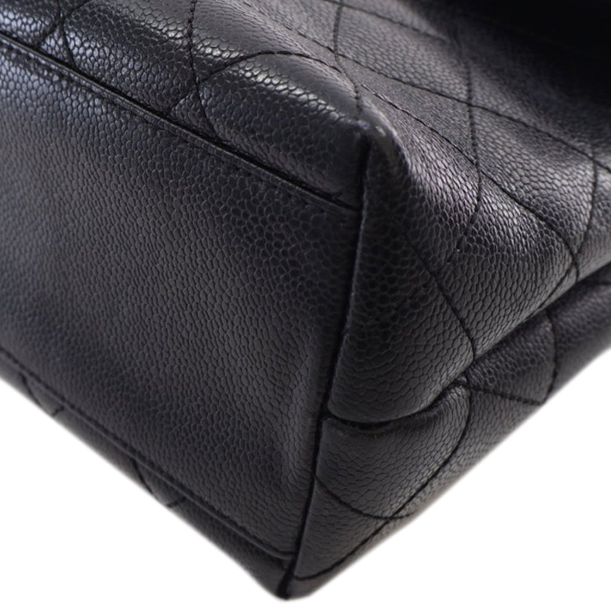 Chanel CC Quilted Caviar Kelly Top Handle Bag - image 8