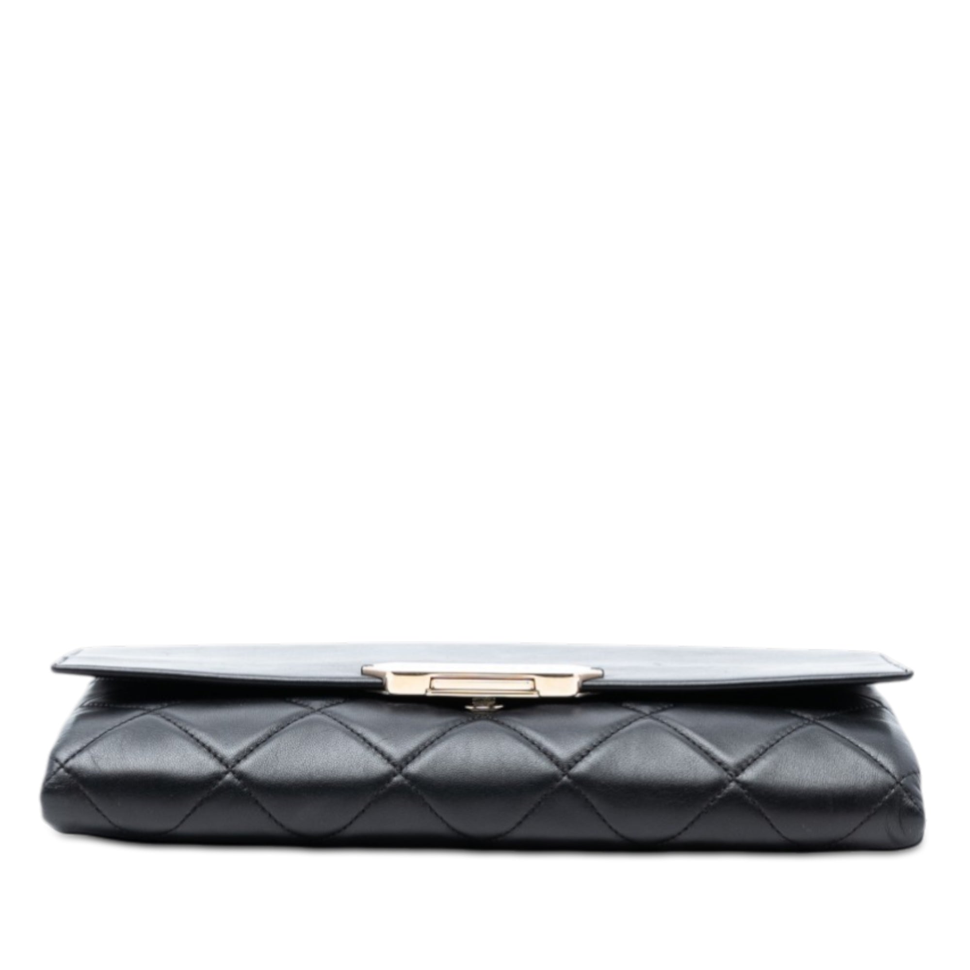 Chanel Quilted Lambskin Retro Label Shoulder Bag - image 3