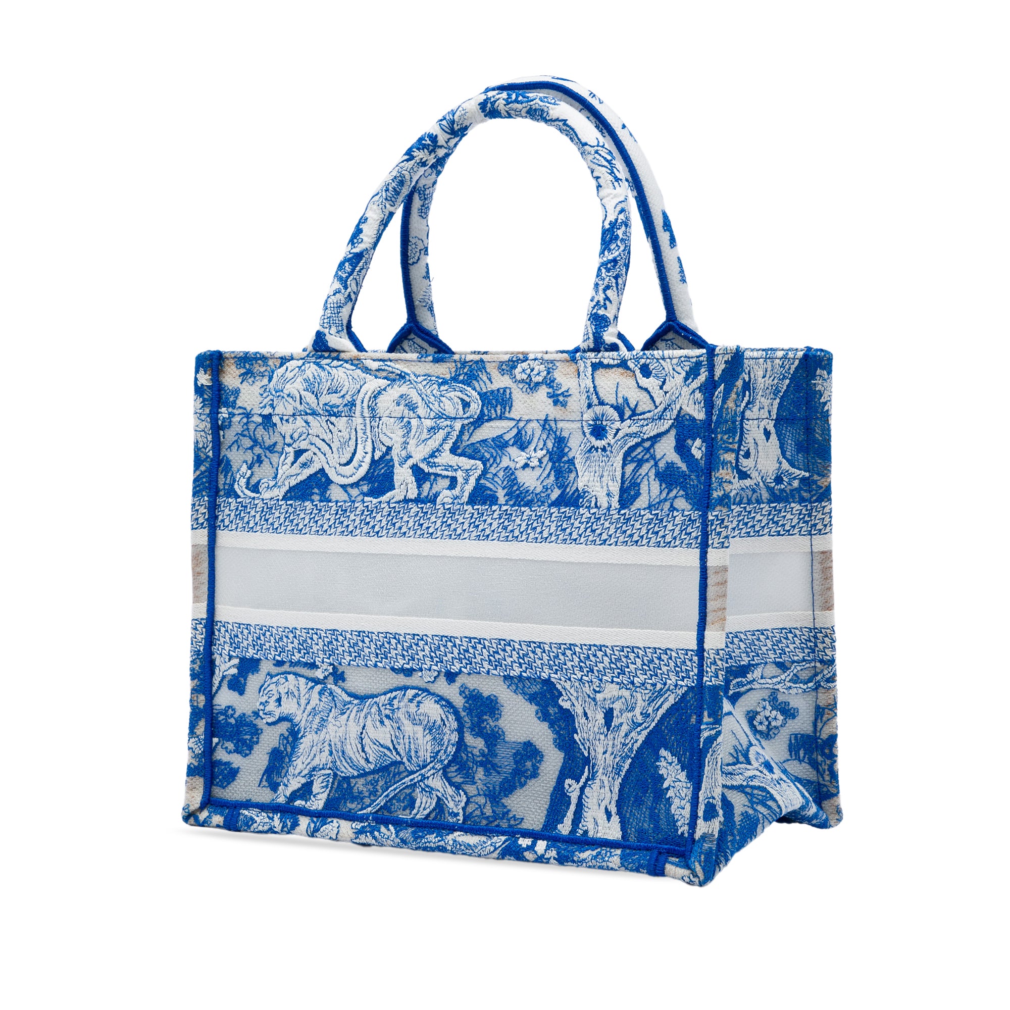Dior Small Canvas Embroidered Toile De Jouy Sauvage Book Tote - image 2