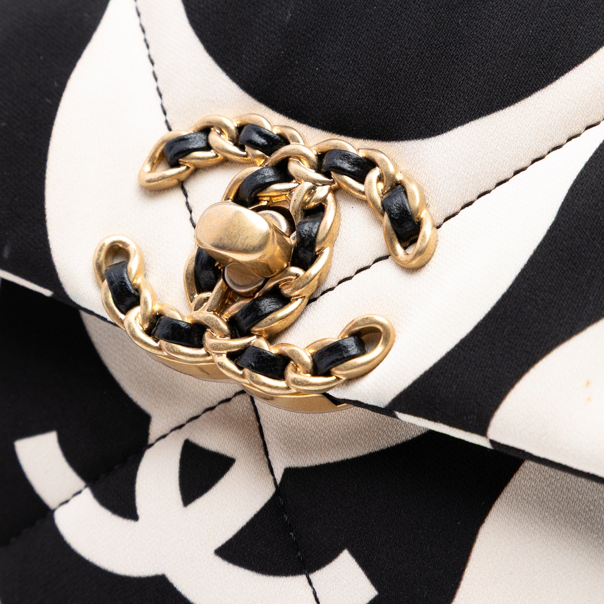 Chanel Large Printed Silk 19 Flap - image 6
