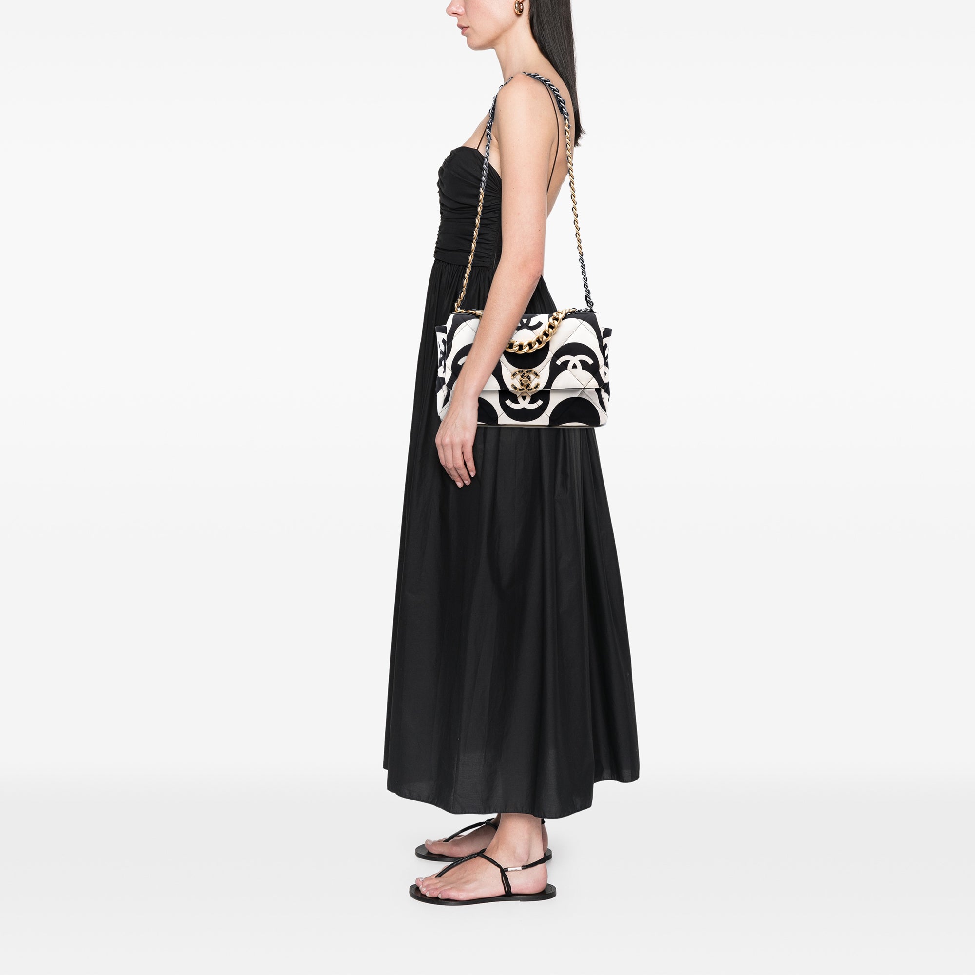 Chanel Large Printed Silk 19 Flap - image 7