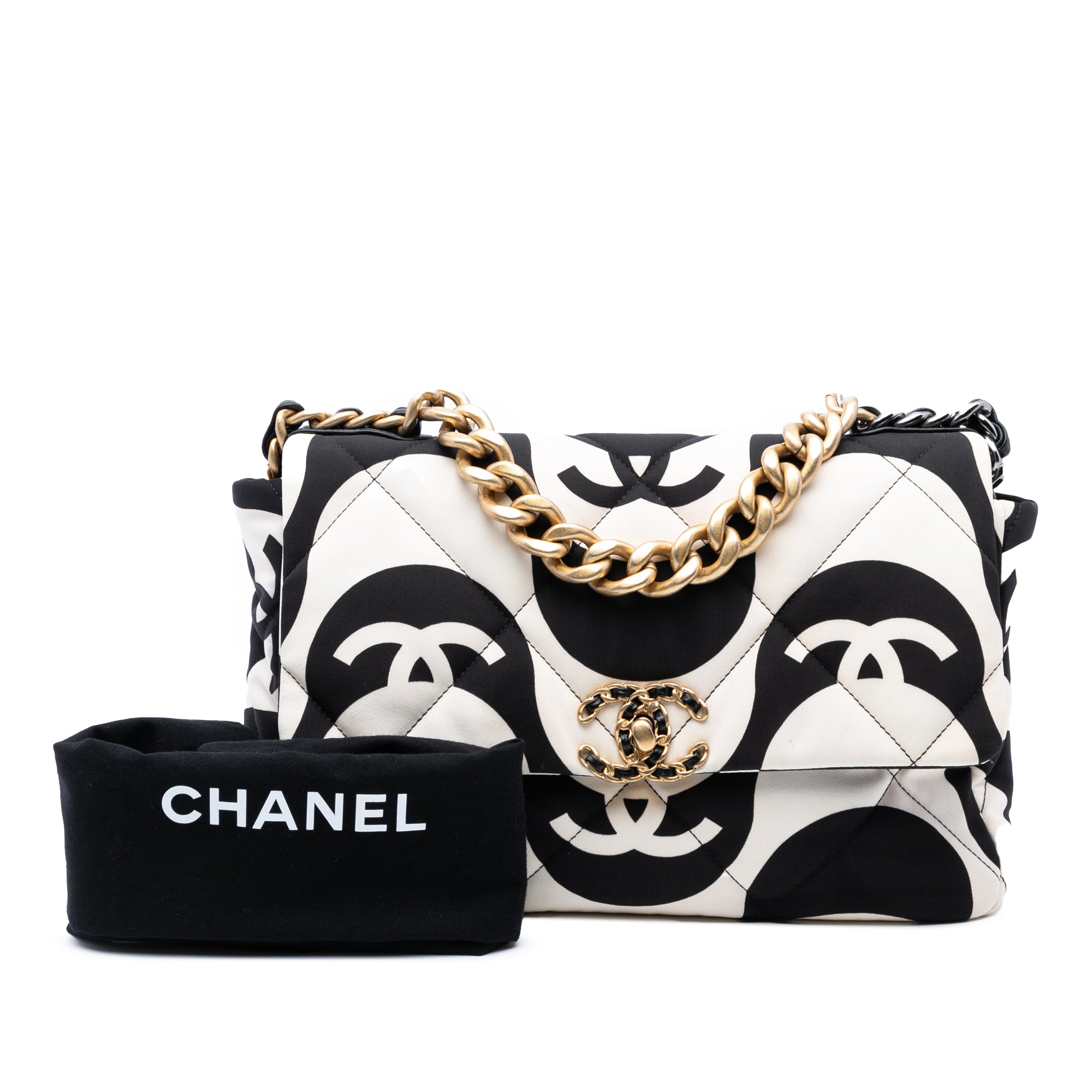 Chanel Large Printed Silk 19 Flap - image 8