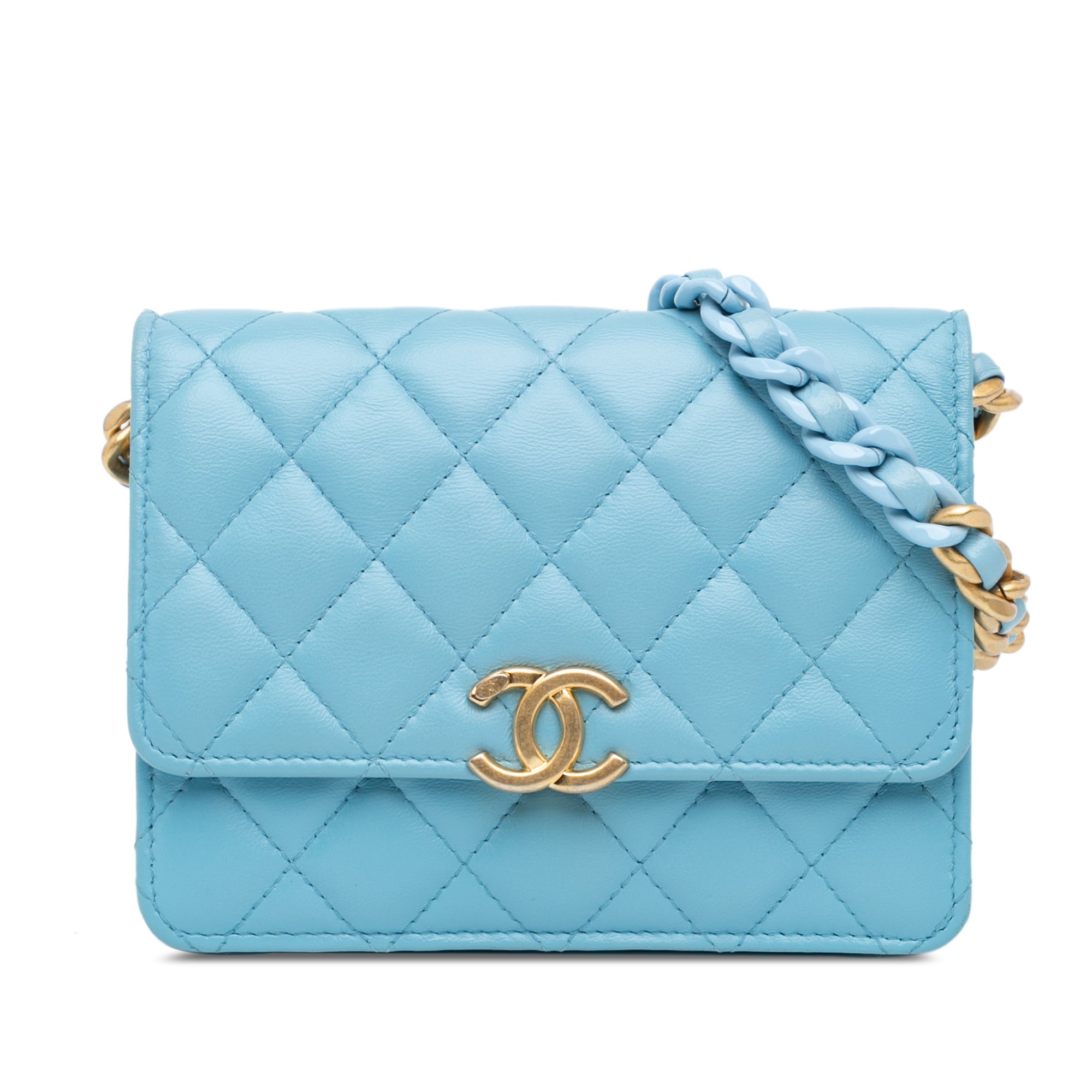 Chanel Quilted Lambskin Candy Chain Wallet - image 1