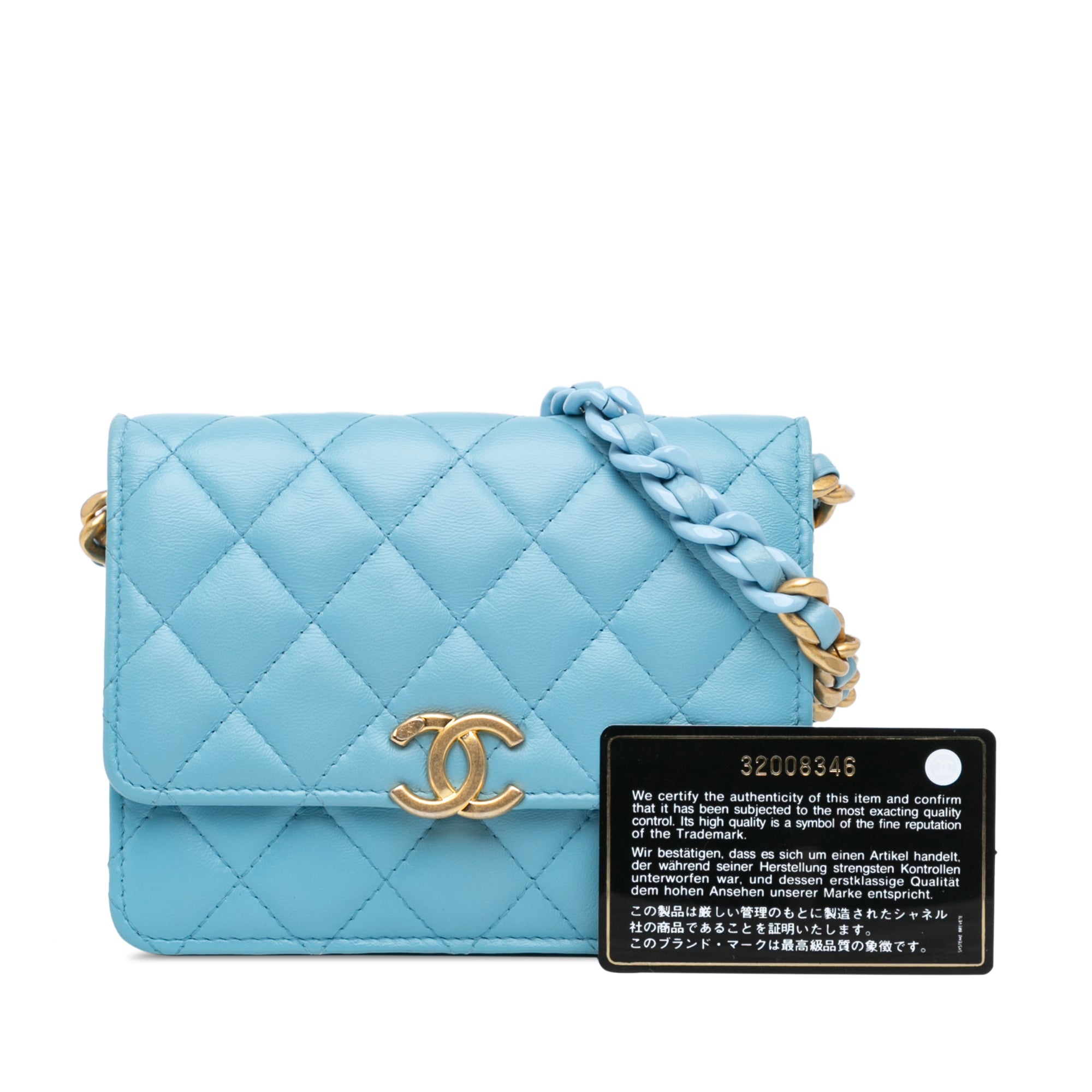 Chanel Quilted Lambskin Candy Chain Wallet - image 14