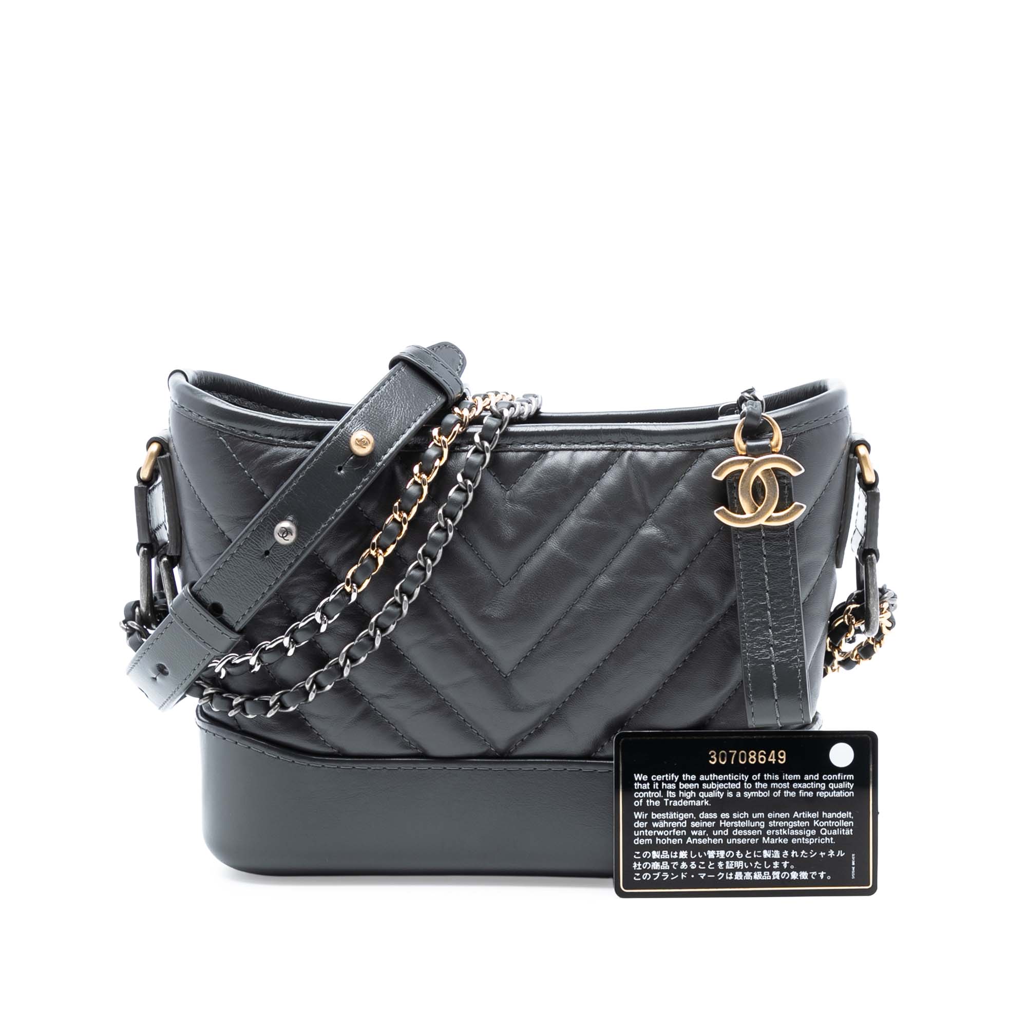 Chanel Small Chevron Aged Calfskin Gabrielle Hobo - image 8