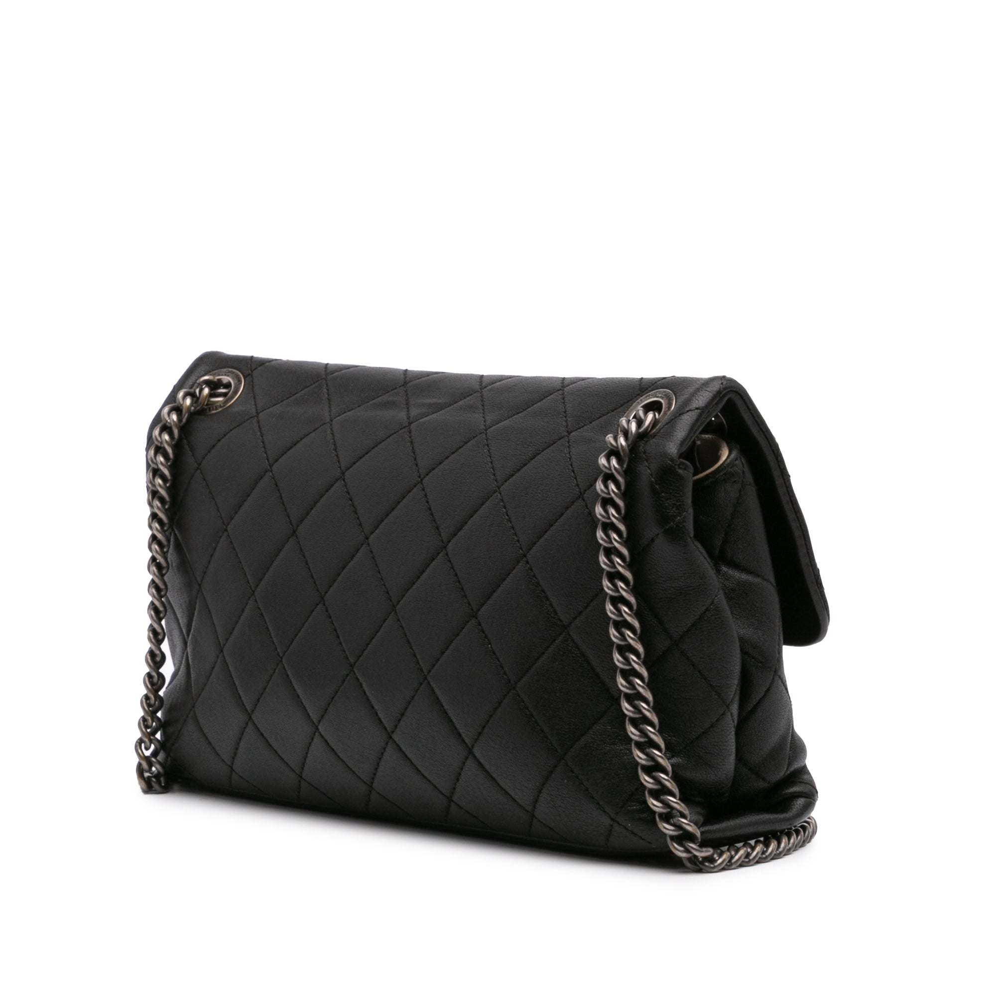 Chanel Quilted Lambskin Burgundy Rocks Flap - image 2
