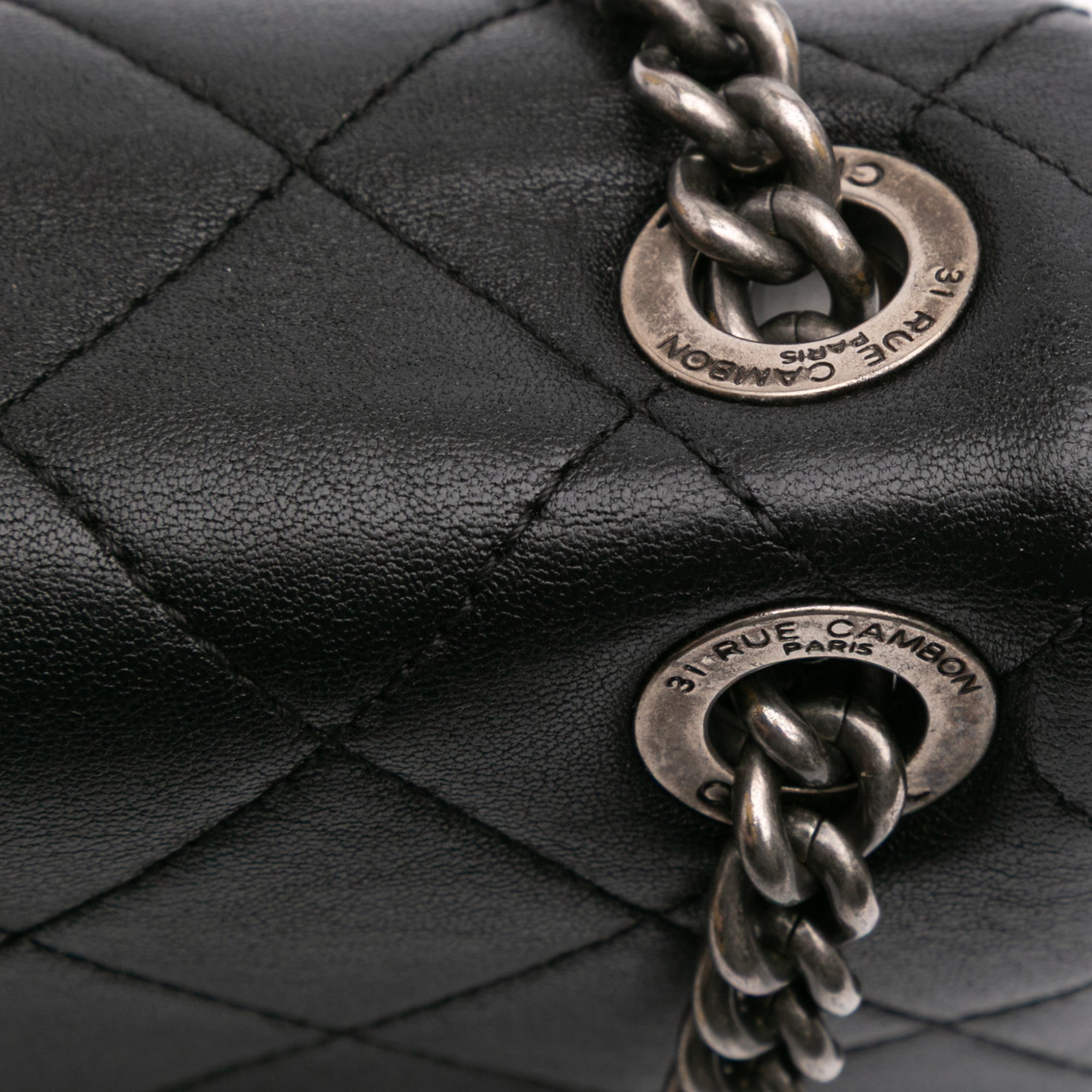 Chanel Quilted Lambskin Burgundy Rocks Flap - image 8