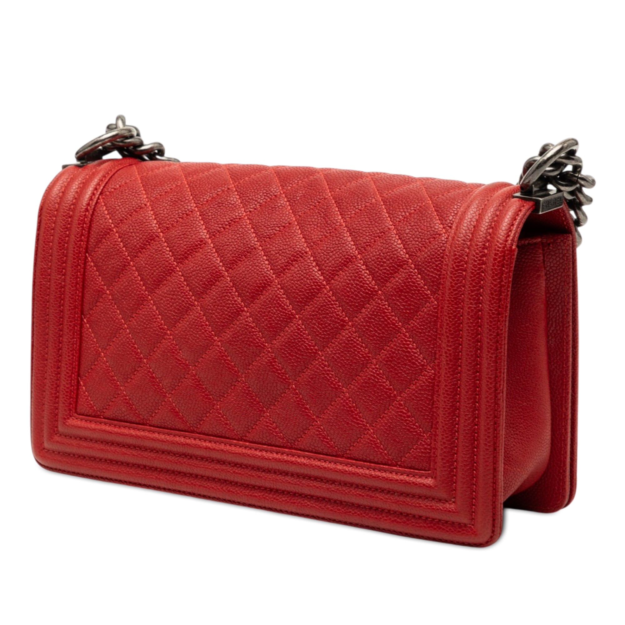 Chanel Old Medium Quilted Caviar Boy Flap - image 2