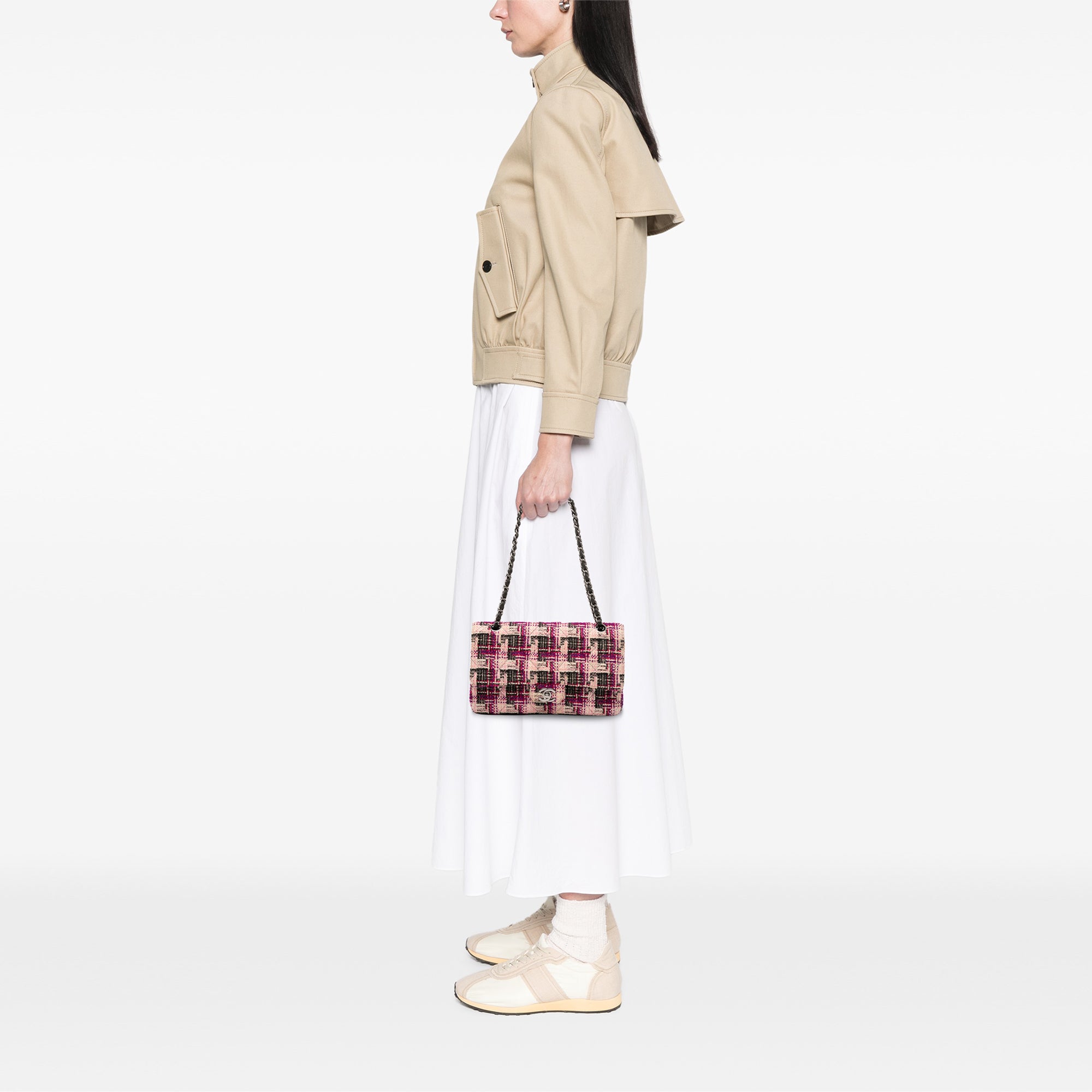 Chanel Medium Classic Tweed Double Flap - image 11
