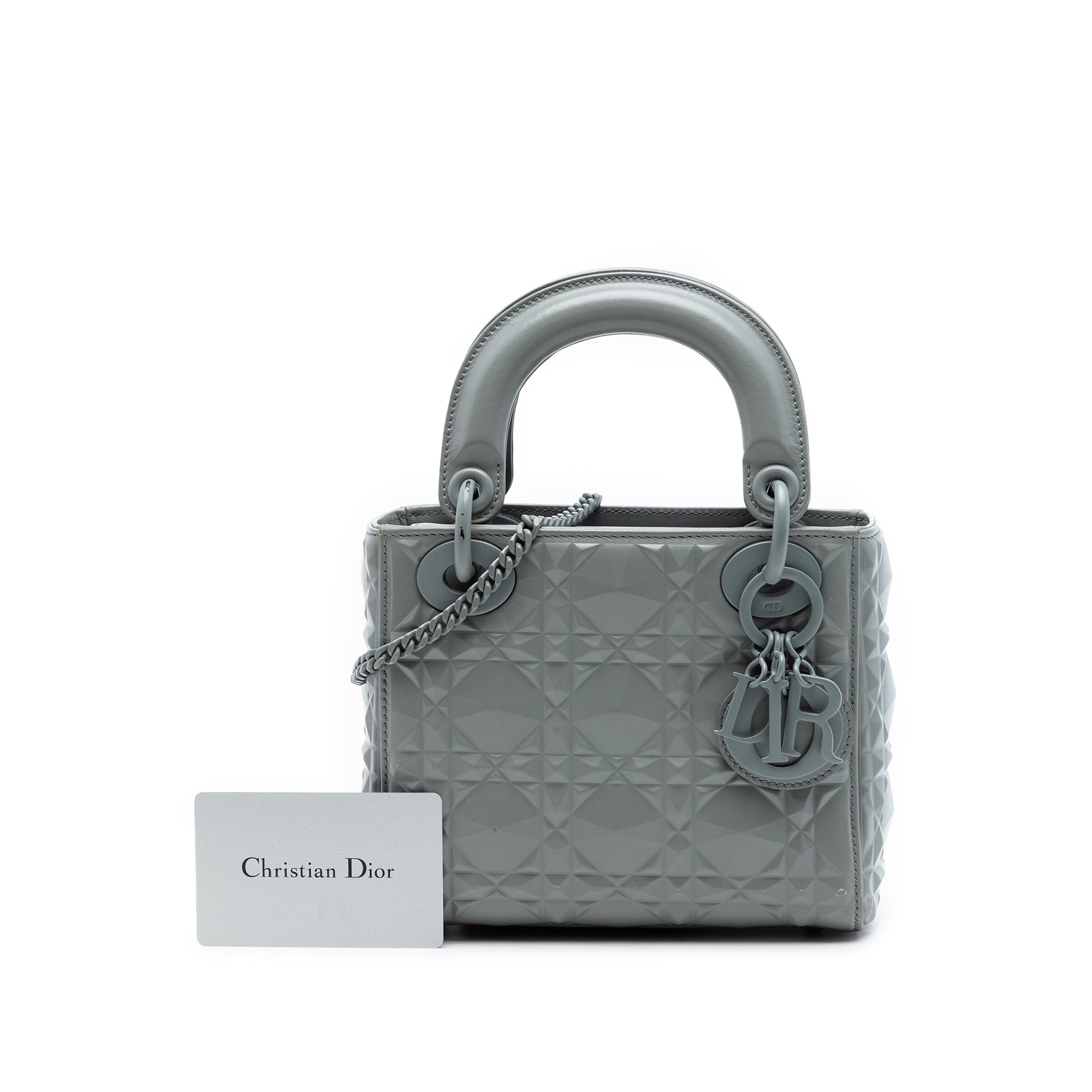 Dior Mini Ultra Matte Calfskin Diamond Cannage Lady Dior - image 7
