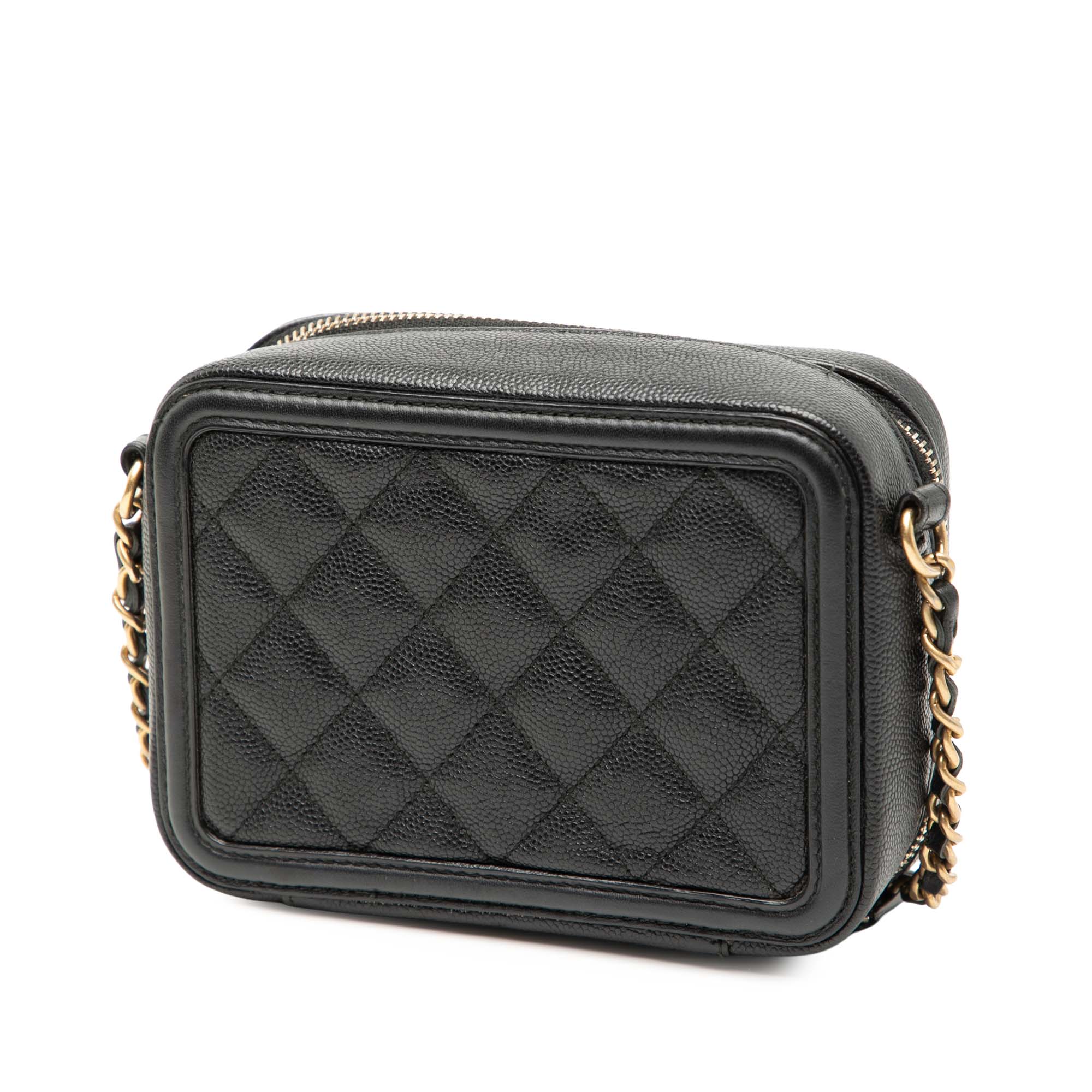 Chanel Mini Caviar CC Filigree Vanity Case - image 2