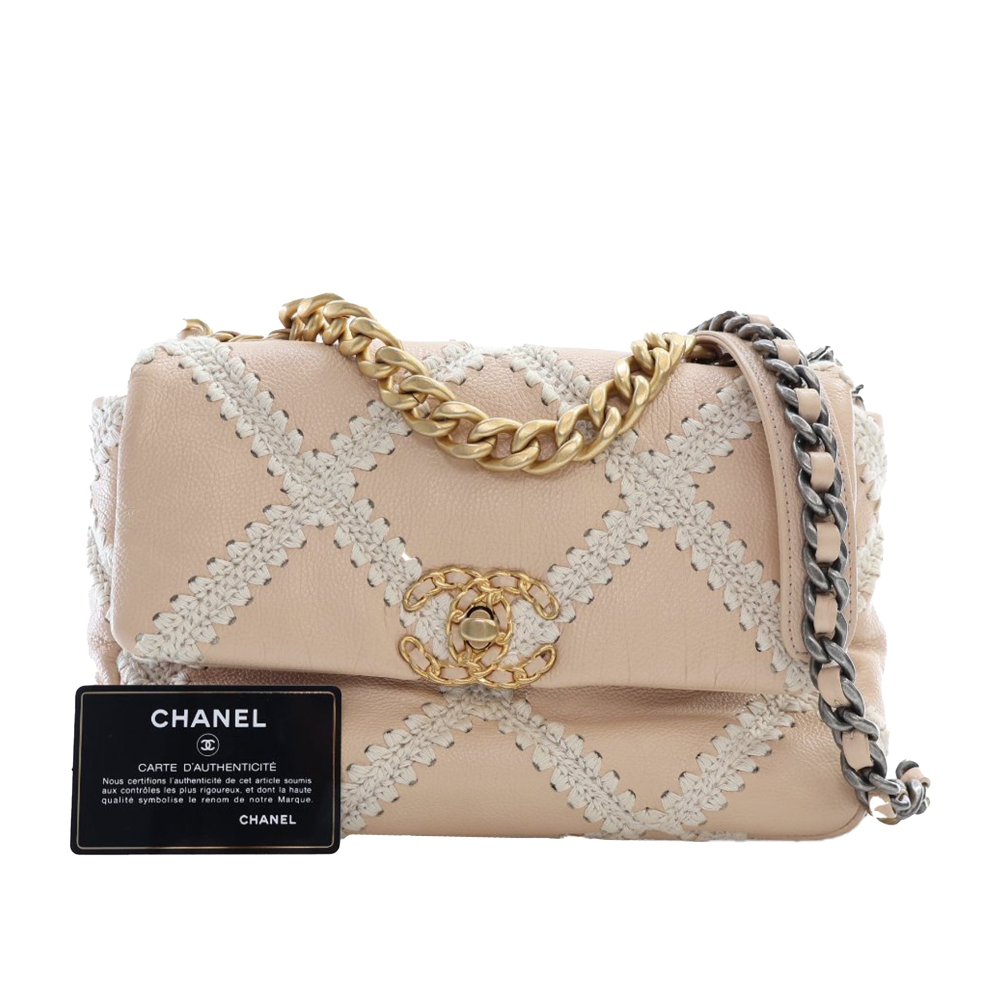 Chanel Medium Crochet Calfskin 19 Flap - image 15