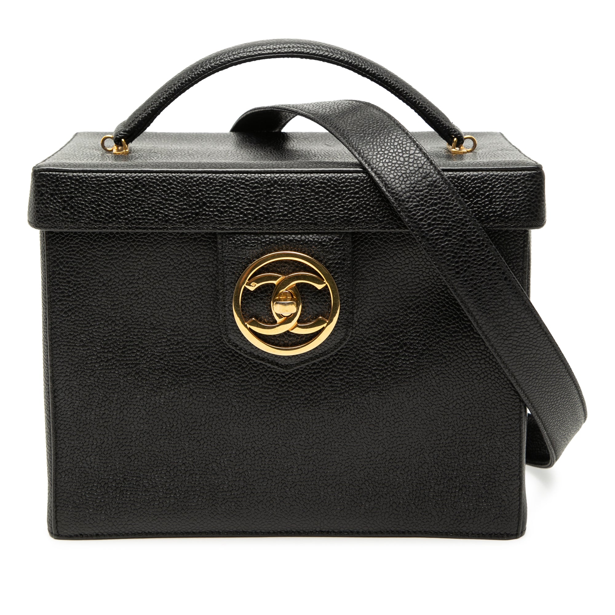 Chanel CC Caviar Vanity Box Case - image 1