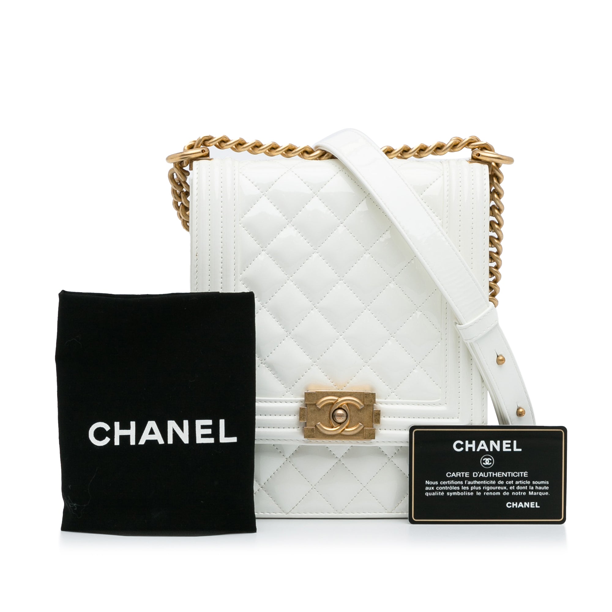 Chanel Quilted Lambskin North South Boy Flap - image 12