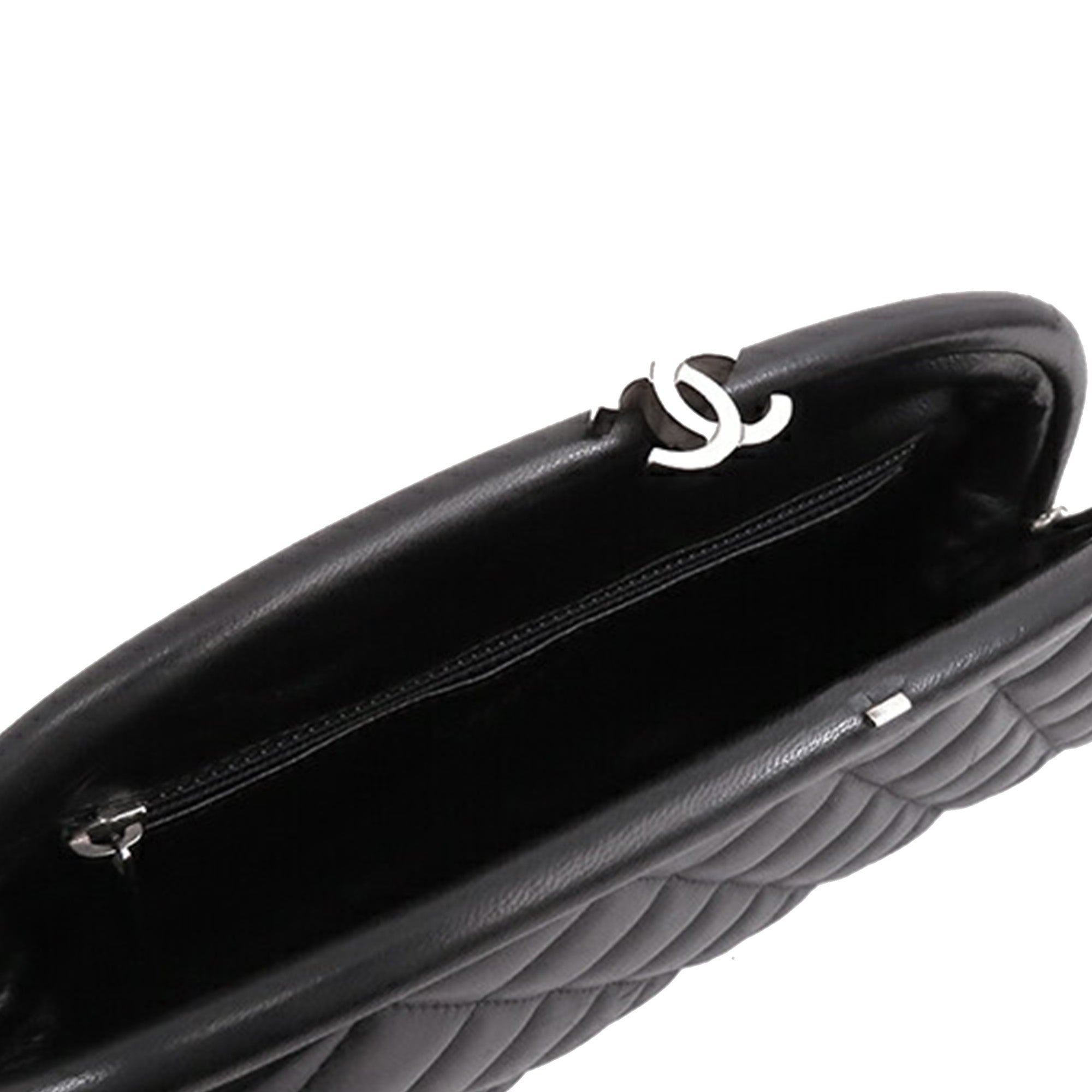 Chanel Quilted Lambskin Frame Clutch - image 4
