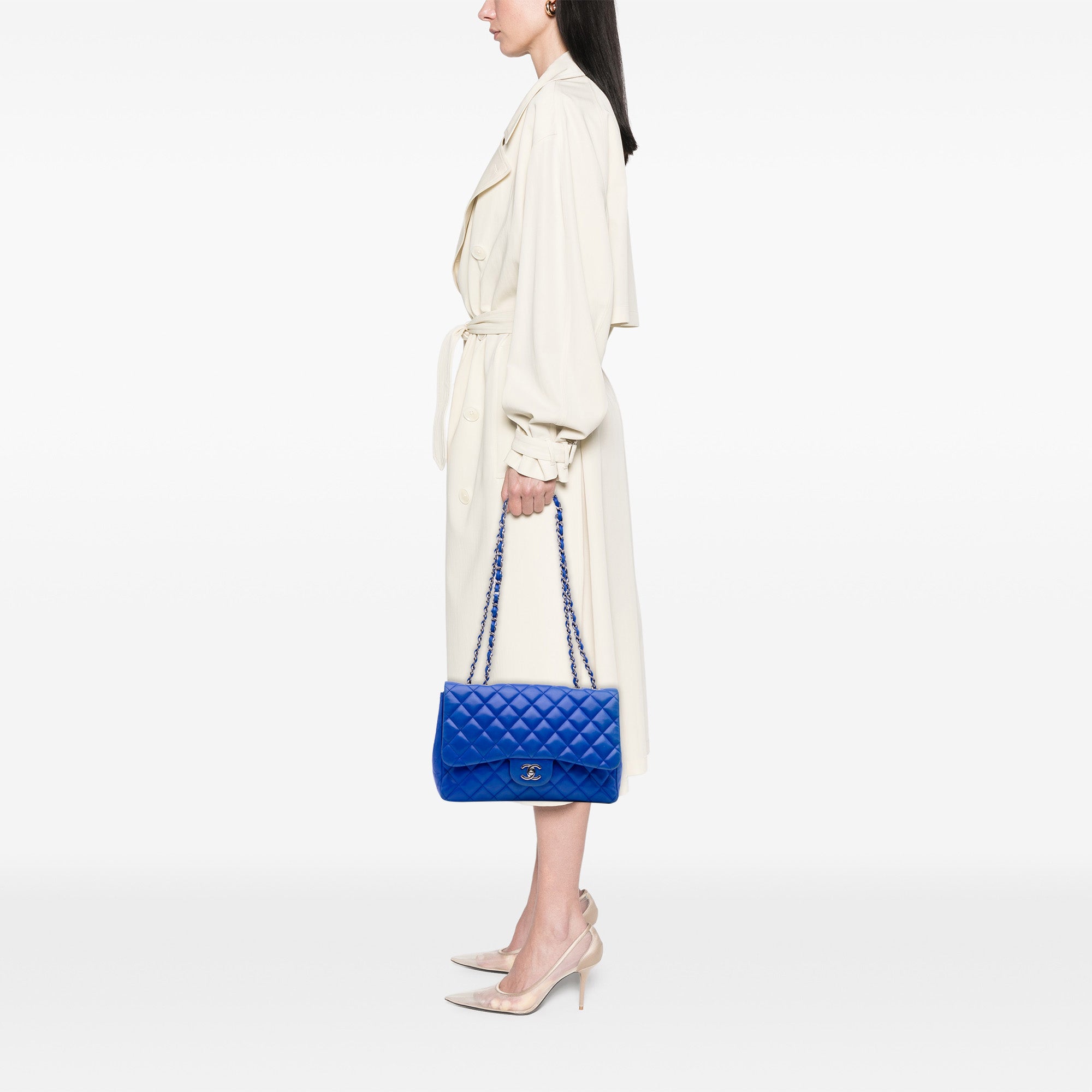 Chanel Jumbo Classic Lambskin Single Flap - image 12