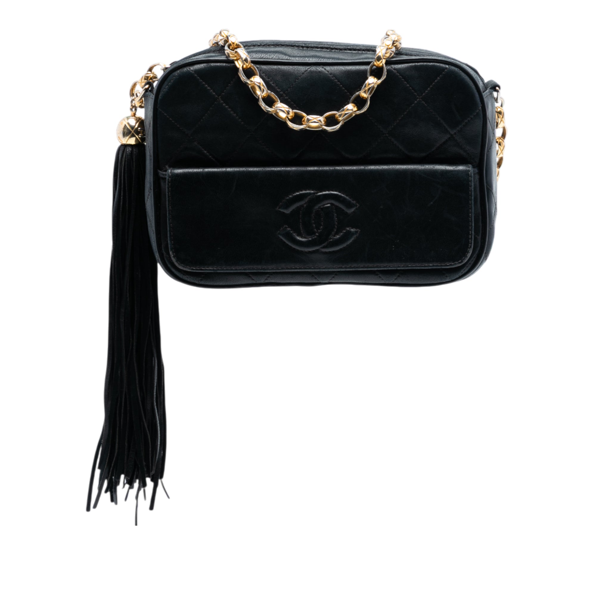 Chanel Mini CC Quilted Lambskin Tassel Camera Bag - image 1