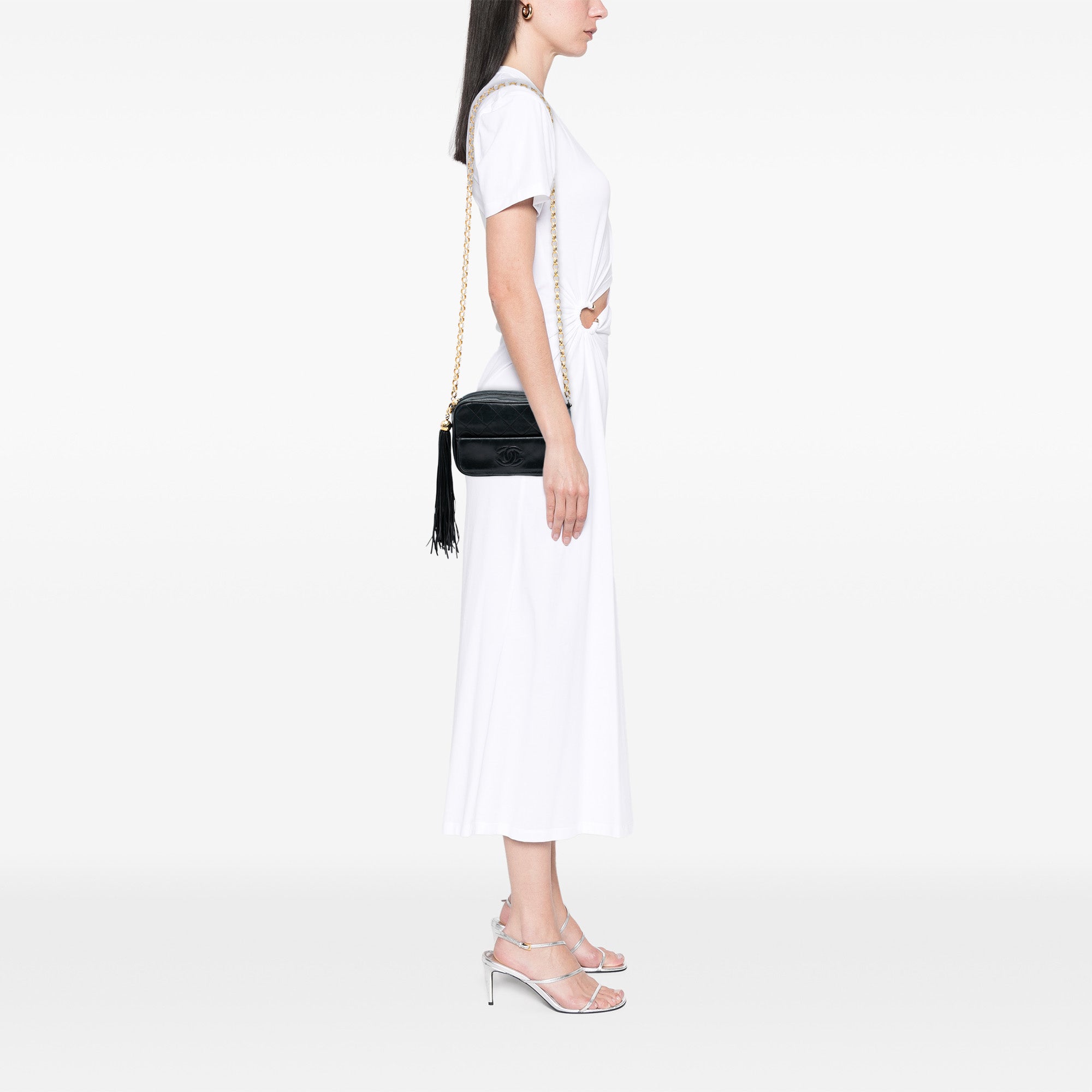 Chanel Mini CC Quilted Lambskin Tassel Camera Bag - image 7