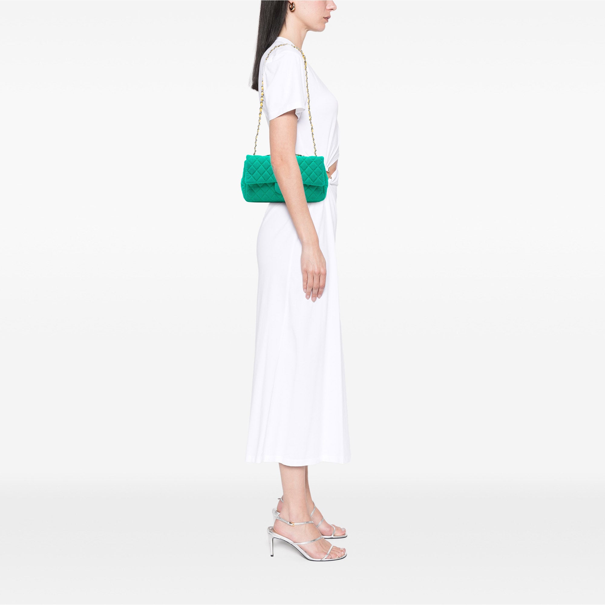 Chanel Medium Classic Technical Fabric Single Flap - image 7