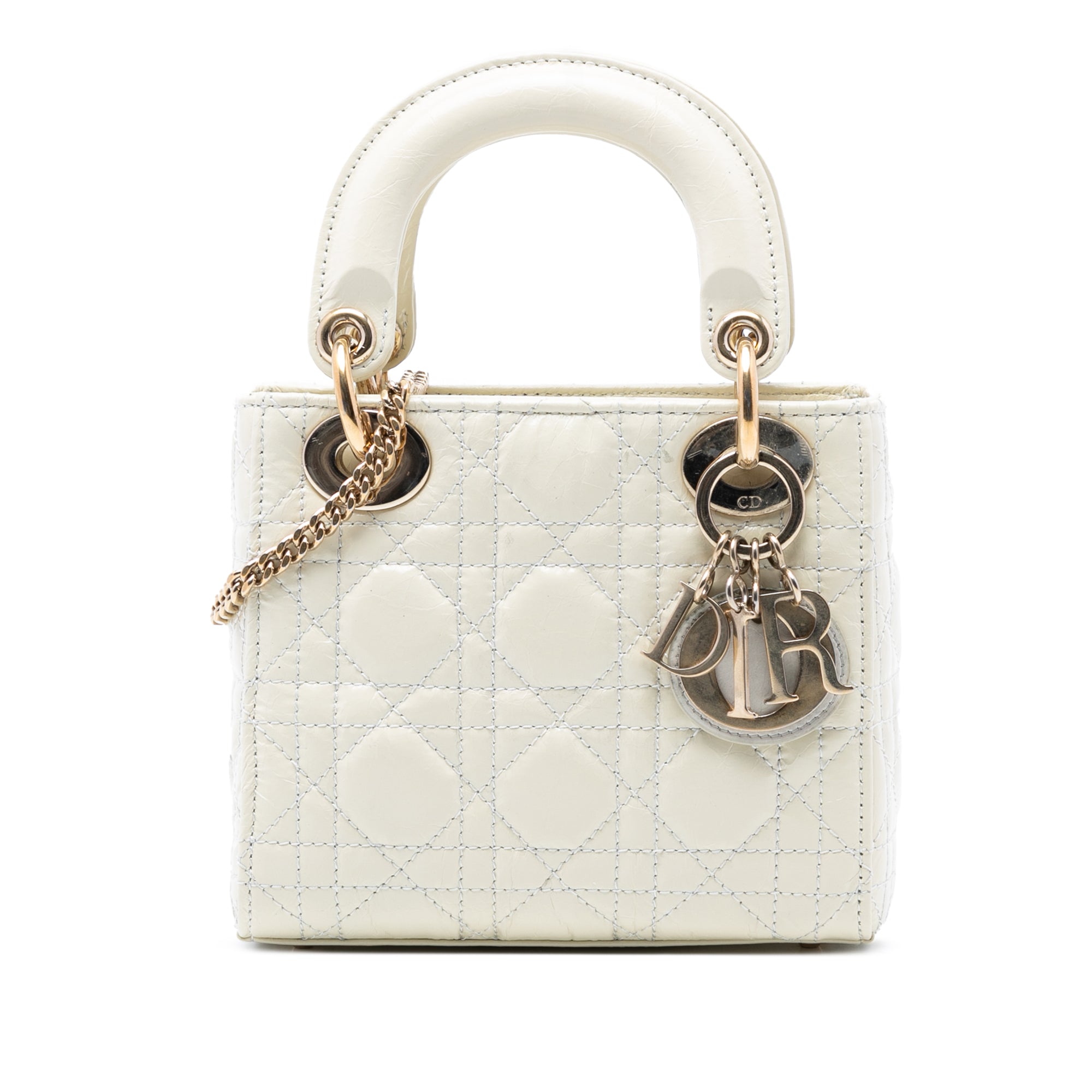 Dior Mini Crinkled Calfskin Cannage Lady Dior - image 1