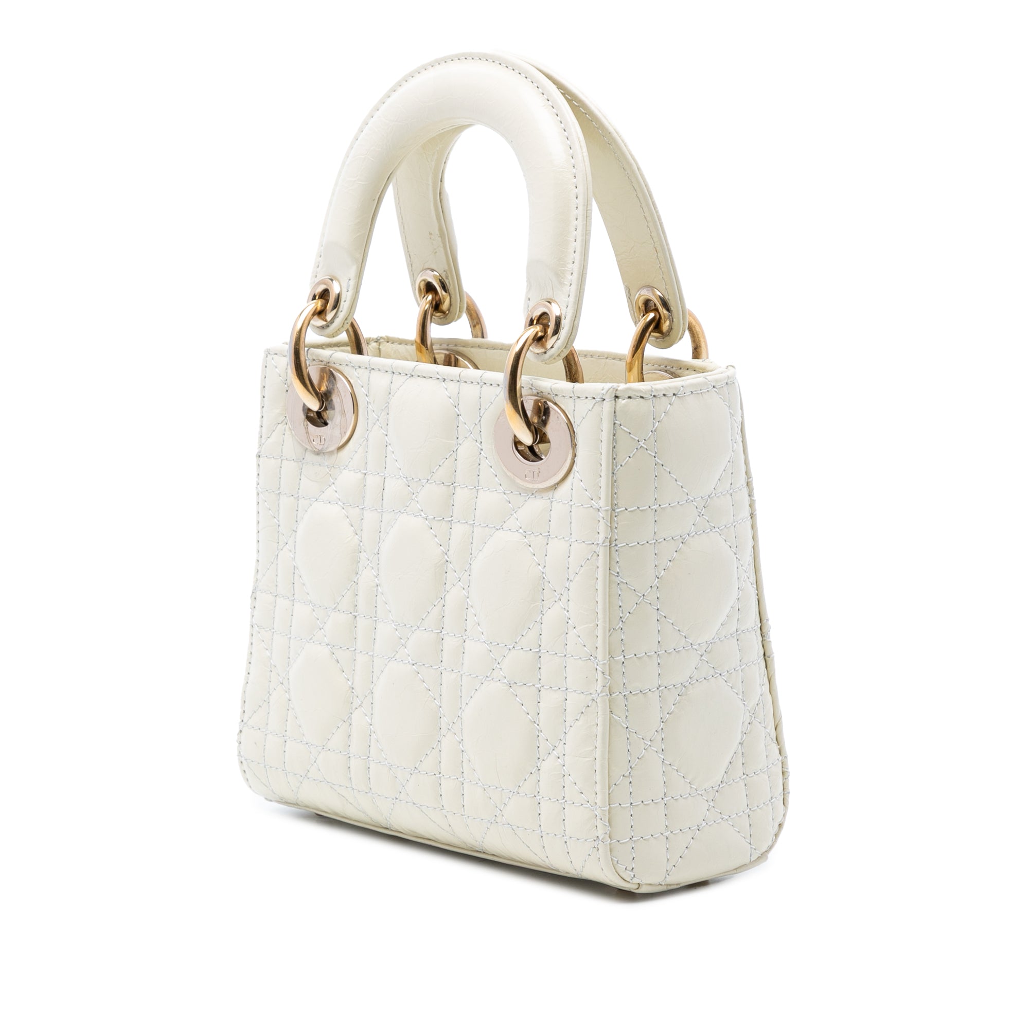 Dior Mini Crinkled Calfskin Cannage Lady Dior - image 2
