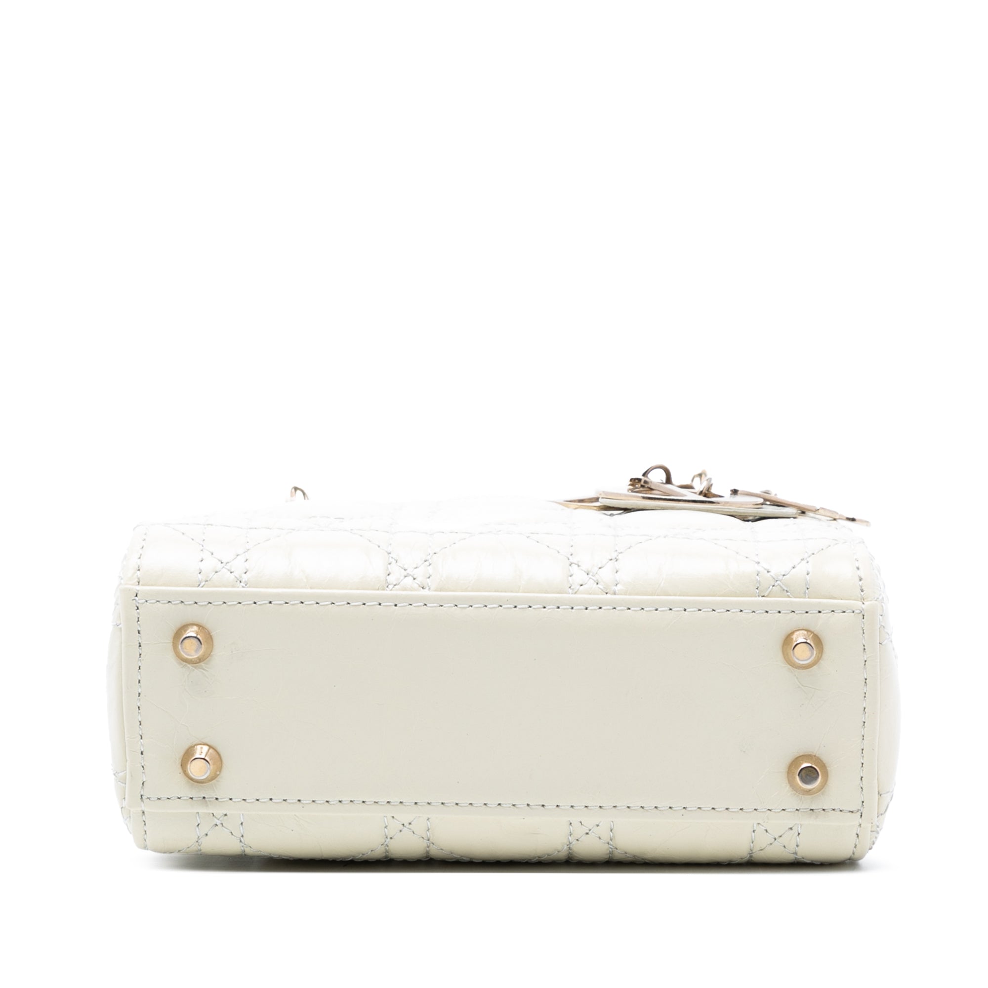 Dior Mini Crinkled Calfskin Cannage Lady Dior - image 3