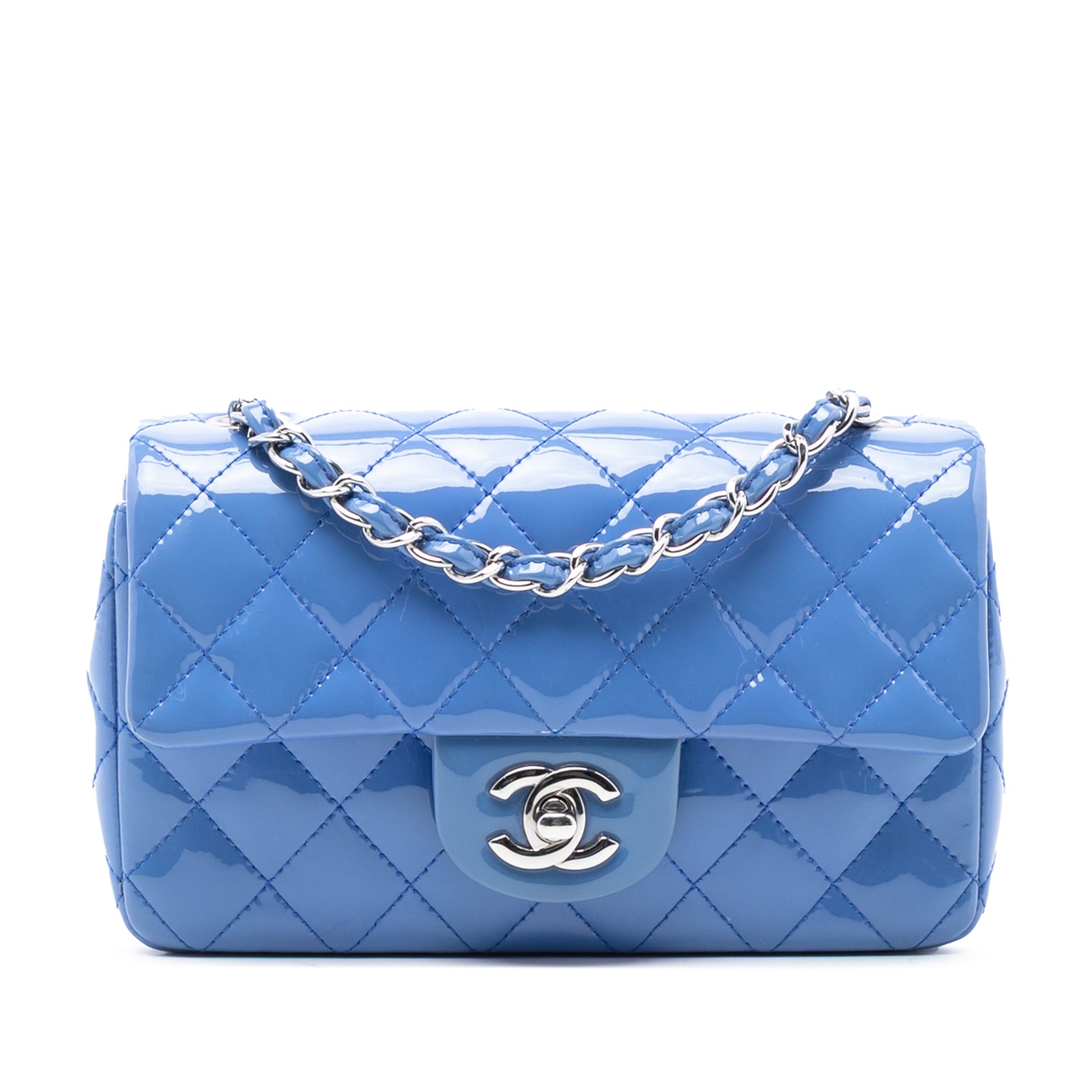 Chanel Mini Rectangular Classic Patent Single Flap - image 1