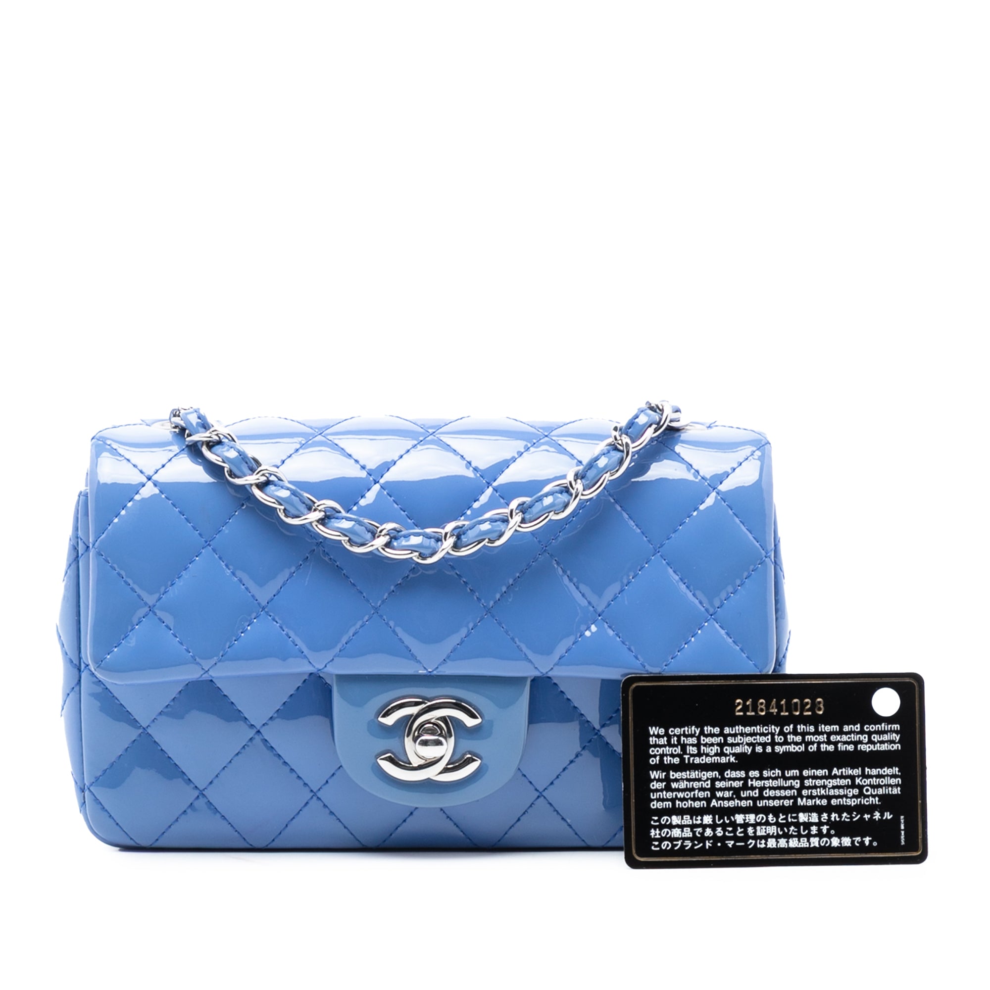 Chanel Mini Rectangular Classic Patent Single Flap - image 8