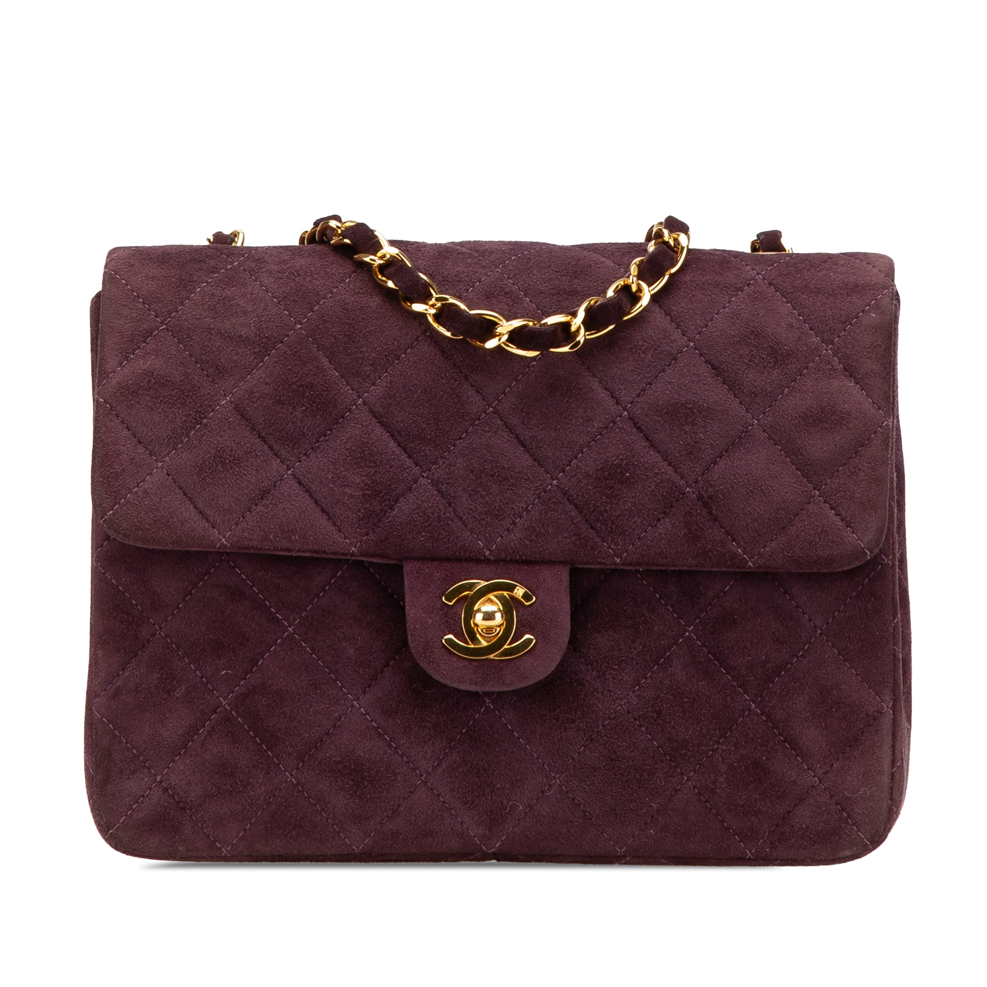 Chanel Mini Rectangular Suede Single Flap - image 1
