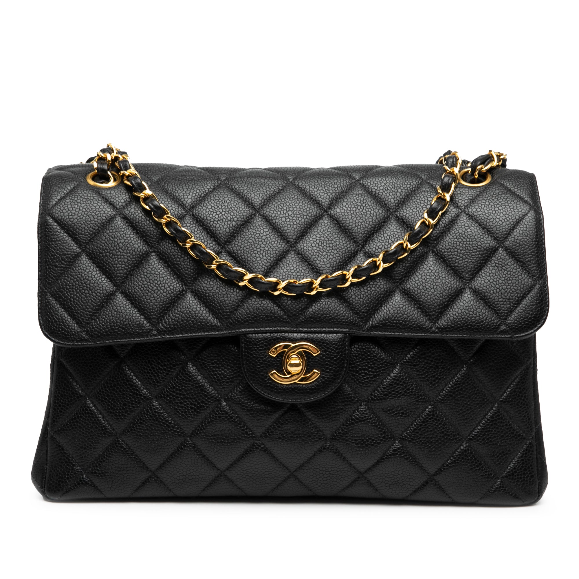 Chanel Jumbo Quilted Caviar Double Sided Flap - image 1