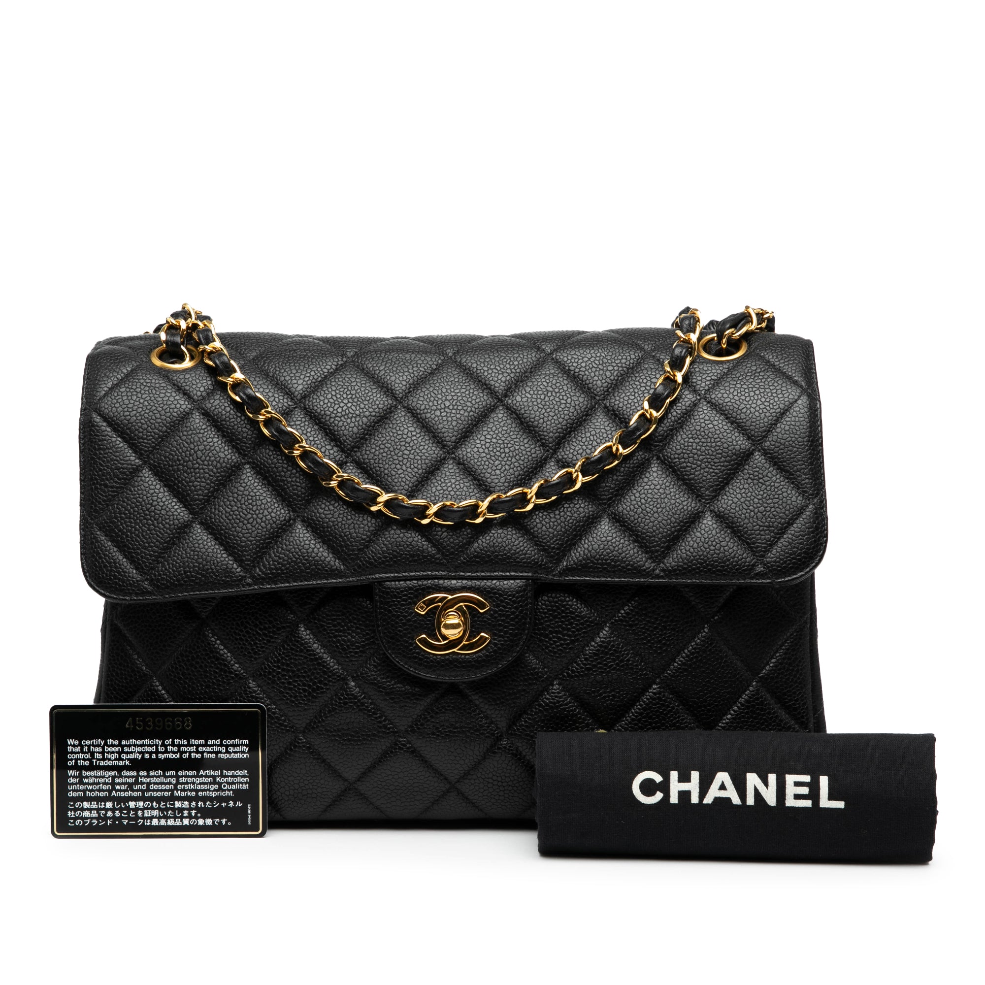 Chanel Jumbo Quilted Caviar Double Sided Flap - image 10