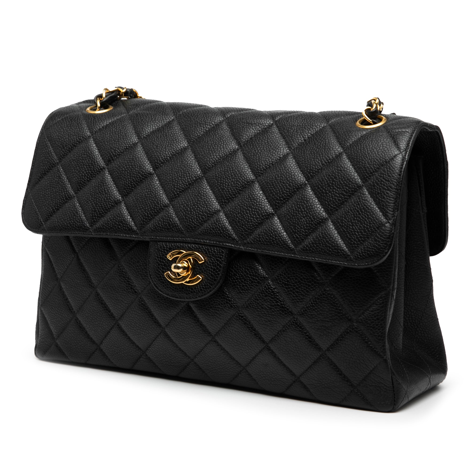 Chanel Jumbo Quilted Caviar Double Sided Flap - image 2