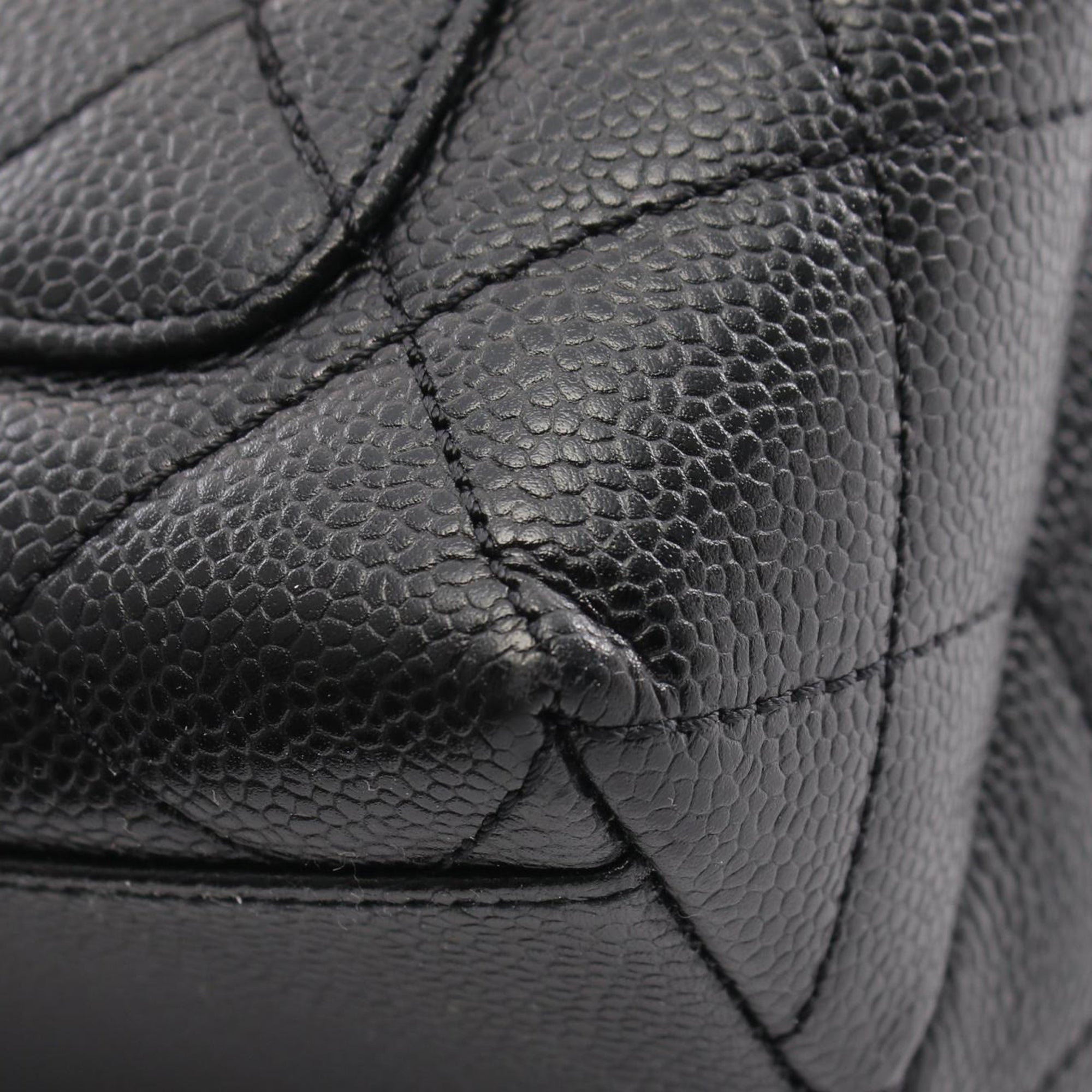 Chanel CC Quilted Caviar Kelly Top Handle Bag - image 8