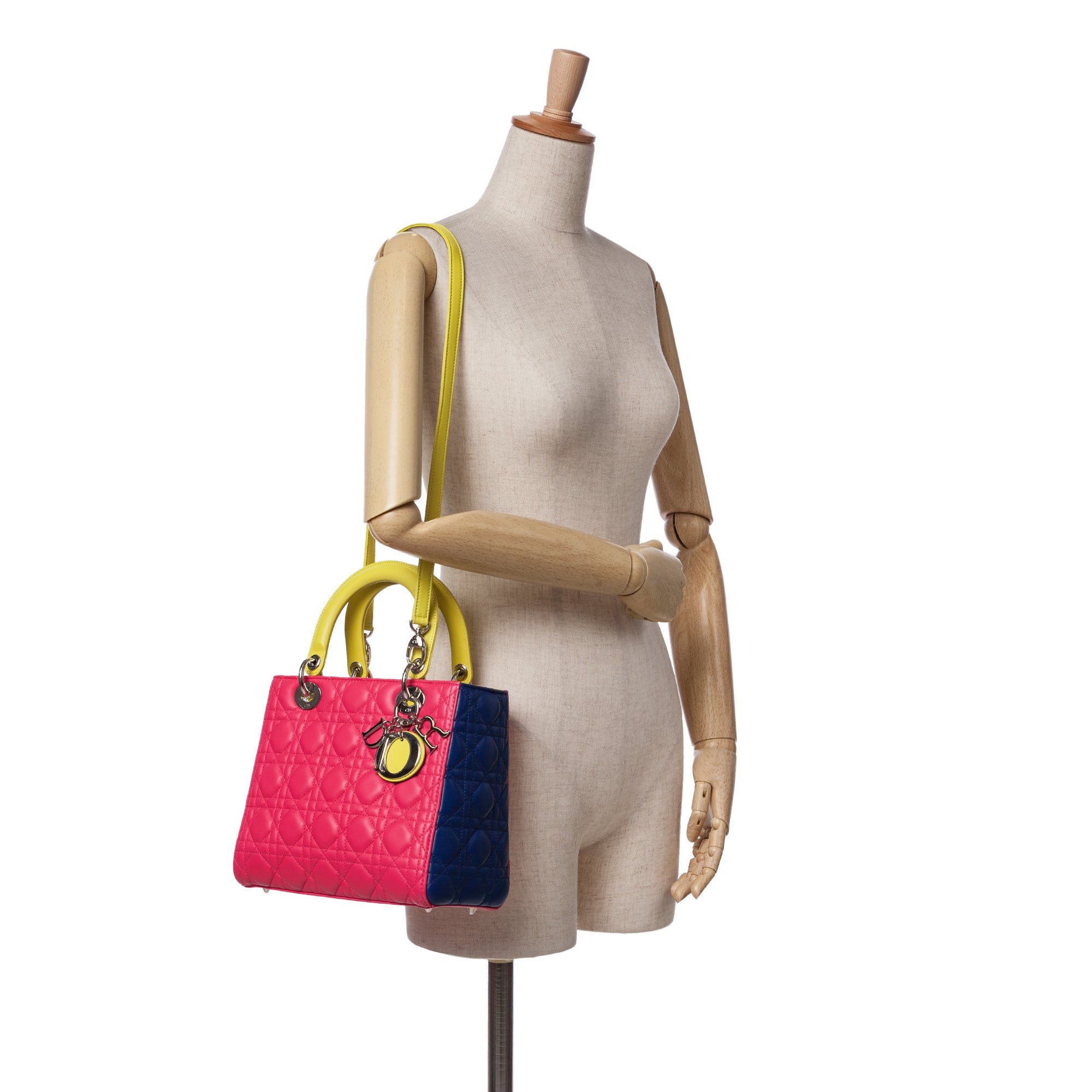 Dior Medium Tricolor Lambskin Cannage Lady Dior - image 11
