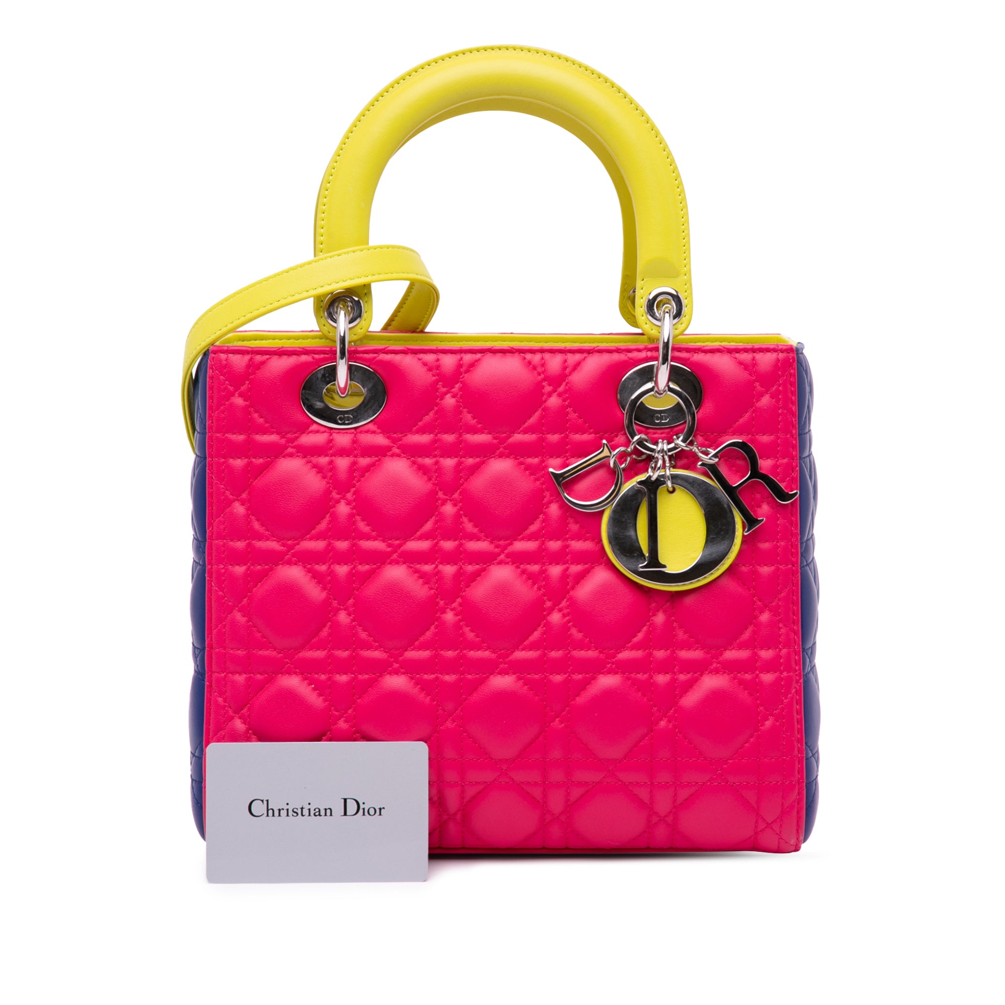 Dior Medium Tricolor Lambskin Cannage Lady Dior - image 12