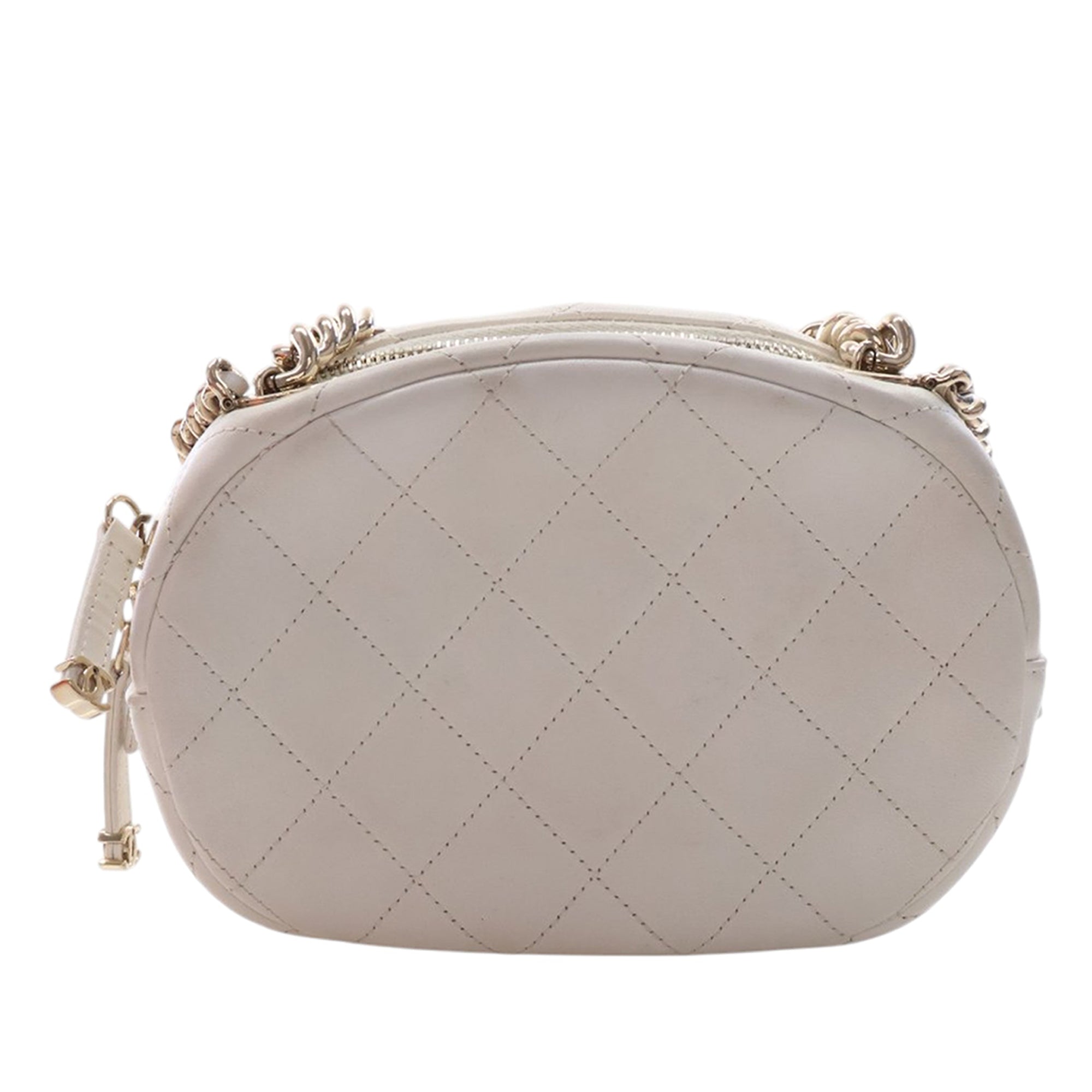 Chanel CC Quilted Studded Lambskin Round Camera Bag - image 4