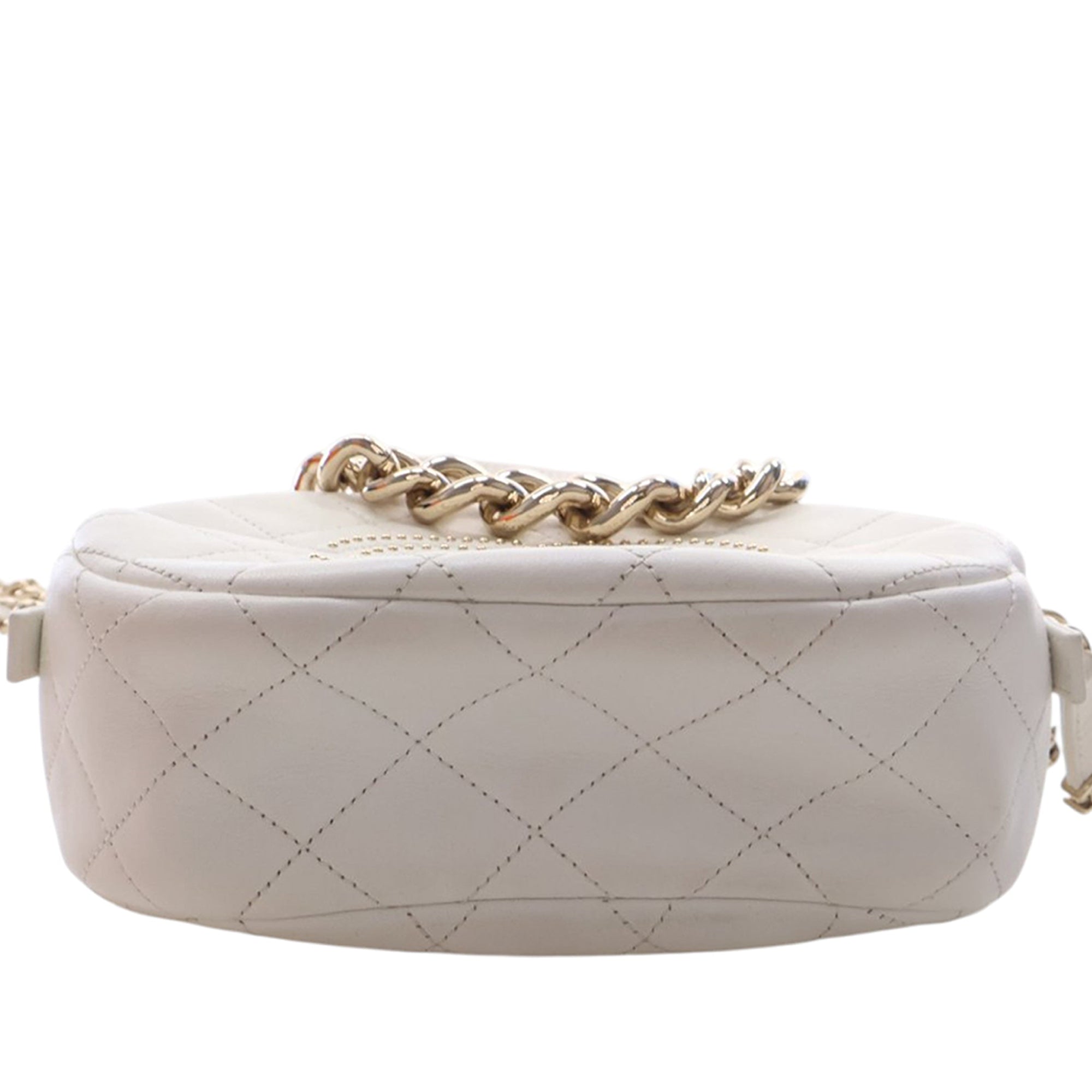 Chanel CC Quilted Studded Lambskin Round Camera Bag - image 5