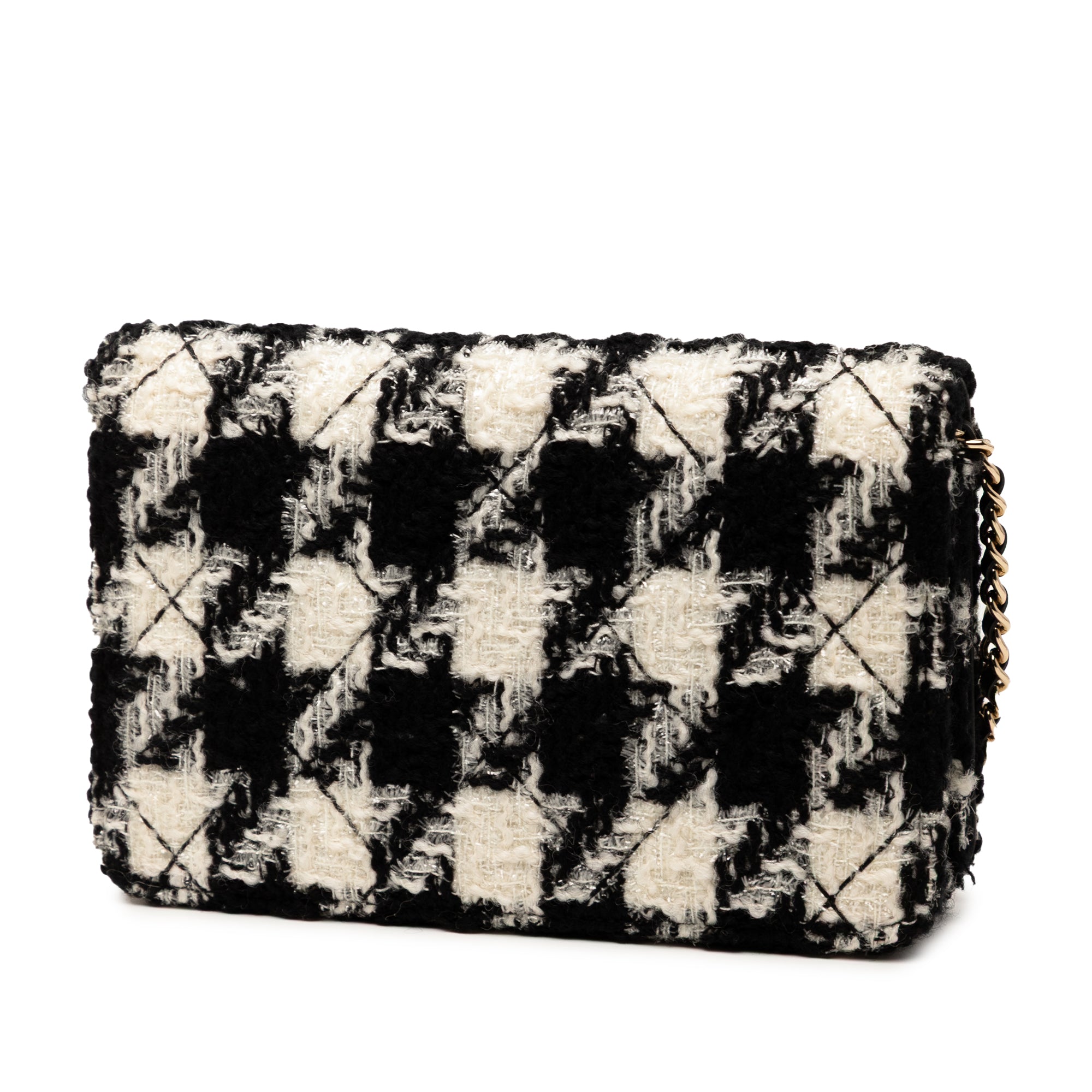 Chanel CC Houndstooth Tweed Wallet On Chain - image 2
