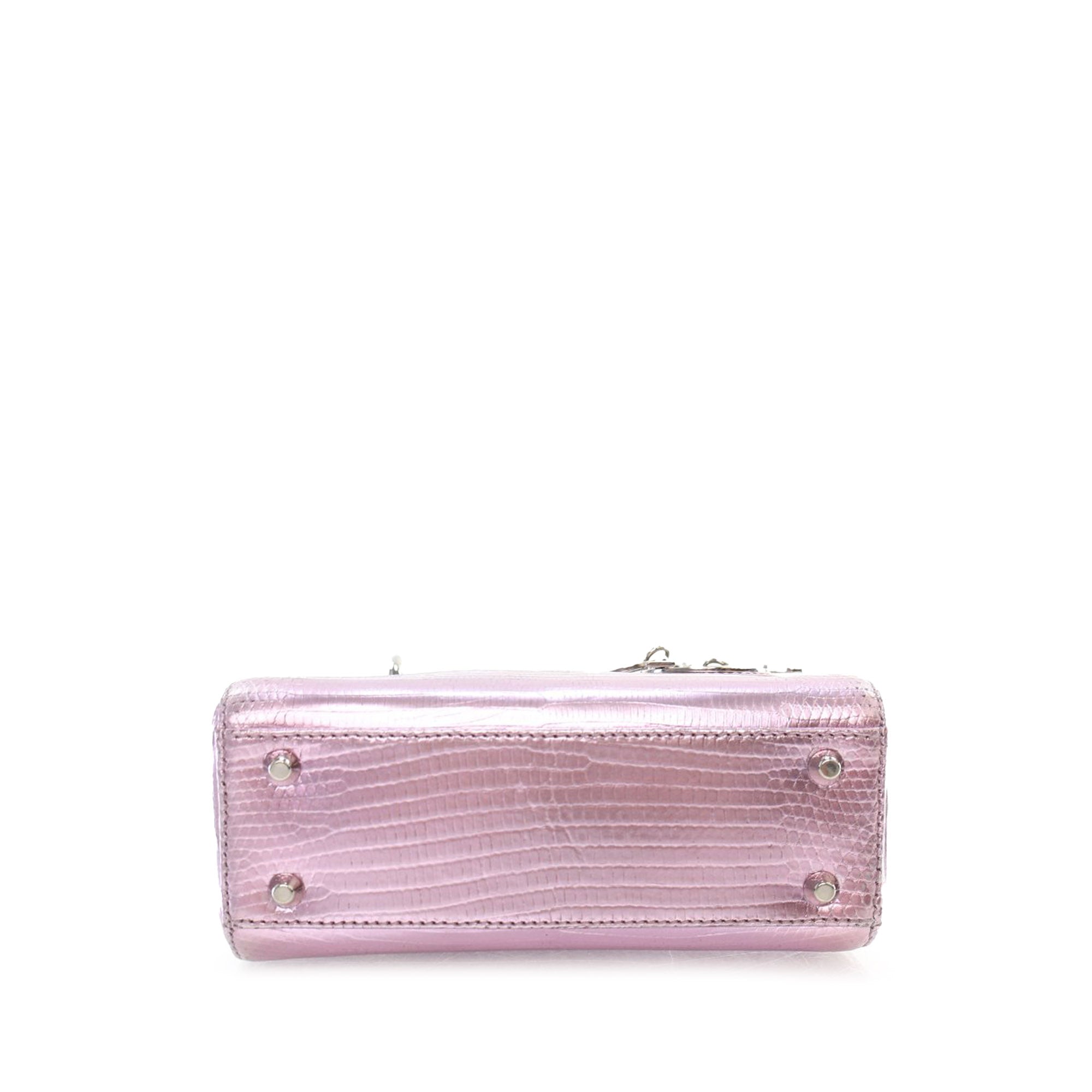 Dior Mini Metallic Lizard Leather Lady Dior - image 3