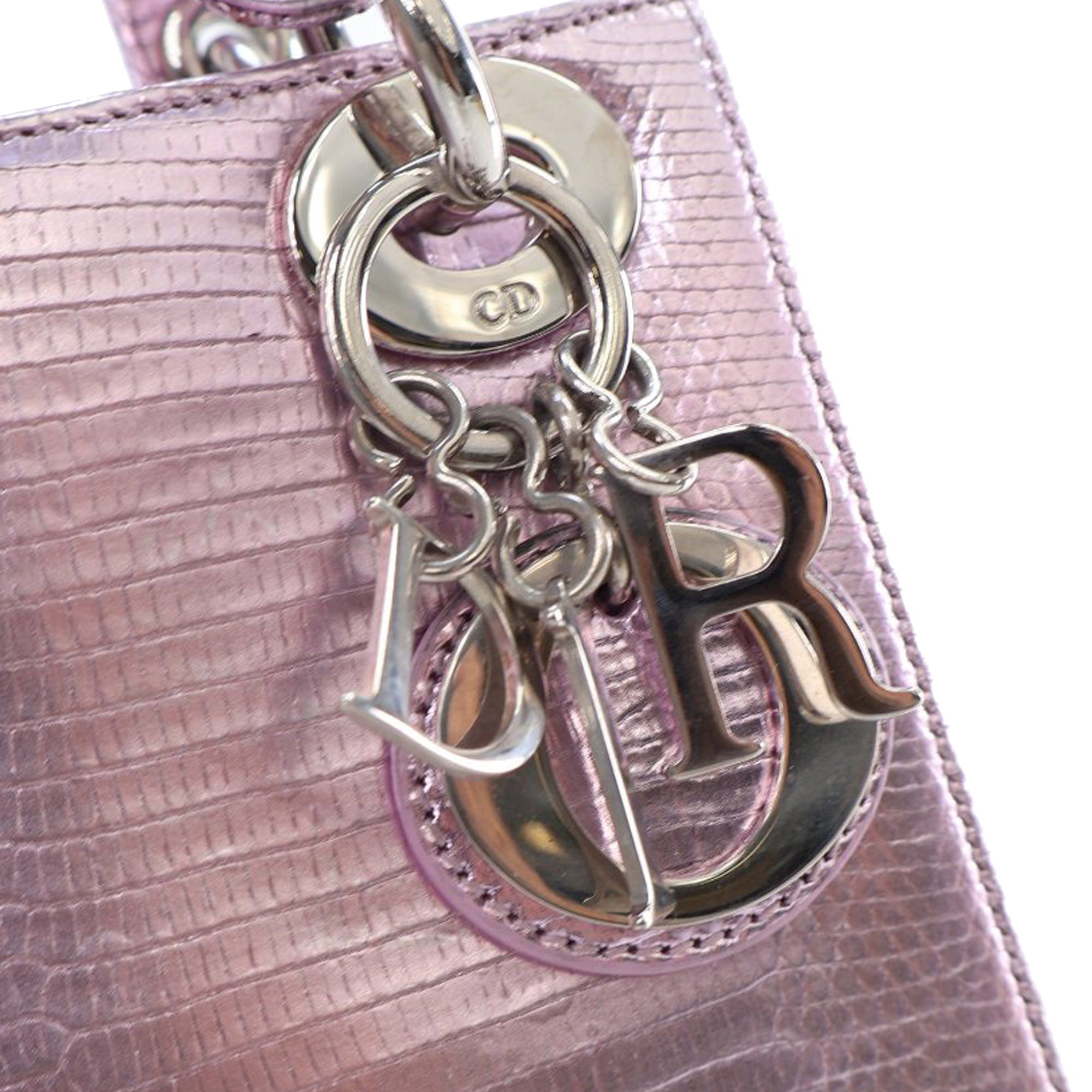 Dior Mini Metallic Lizard Leather Lady Dior - image 4