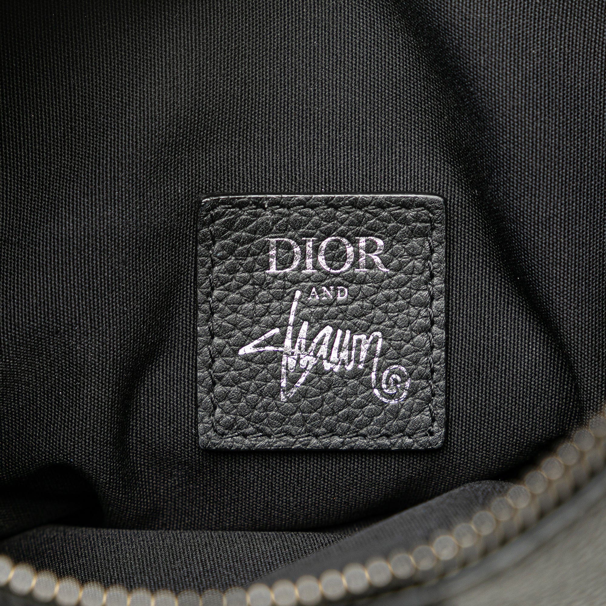 Dior Shawn Stussy Grained Calfskin Saddle Bag - image 5