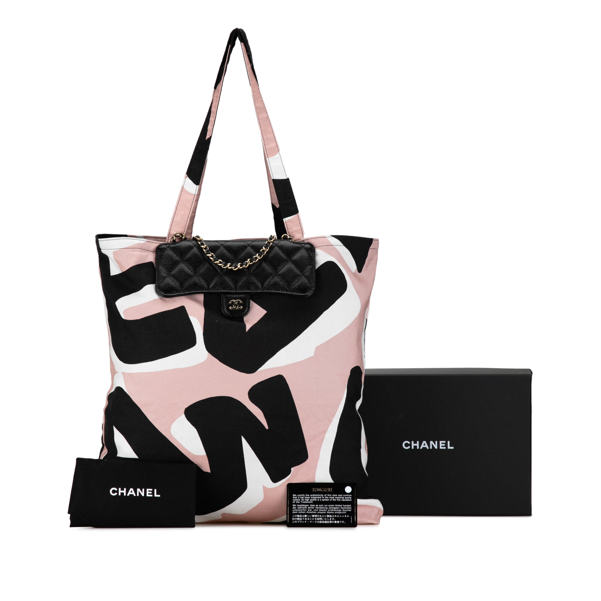 Chanel Nylon Graffiti Foldable Shopping Tote in Caviar Flap - image 10