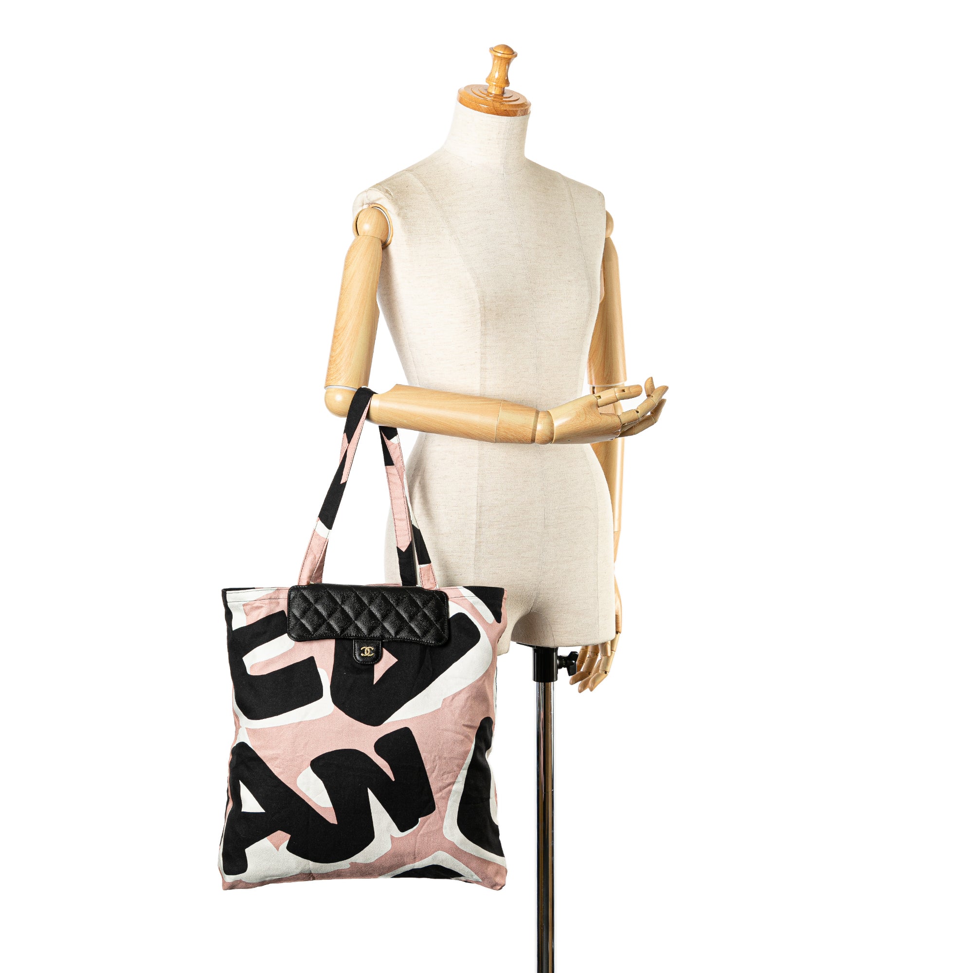 Chanel Nylon Graffiti Foldable Shopping Tote in Caviar Flap - image 11