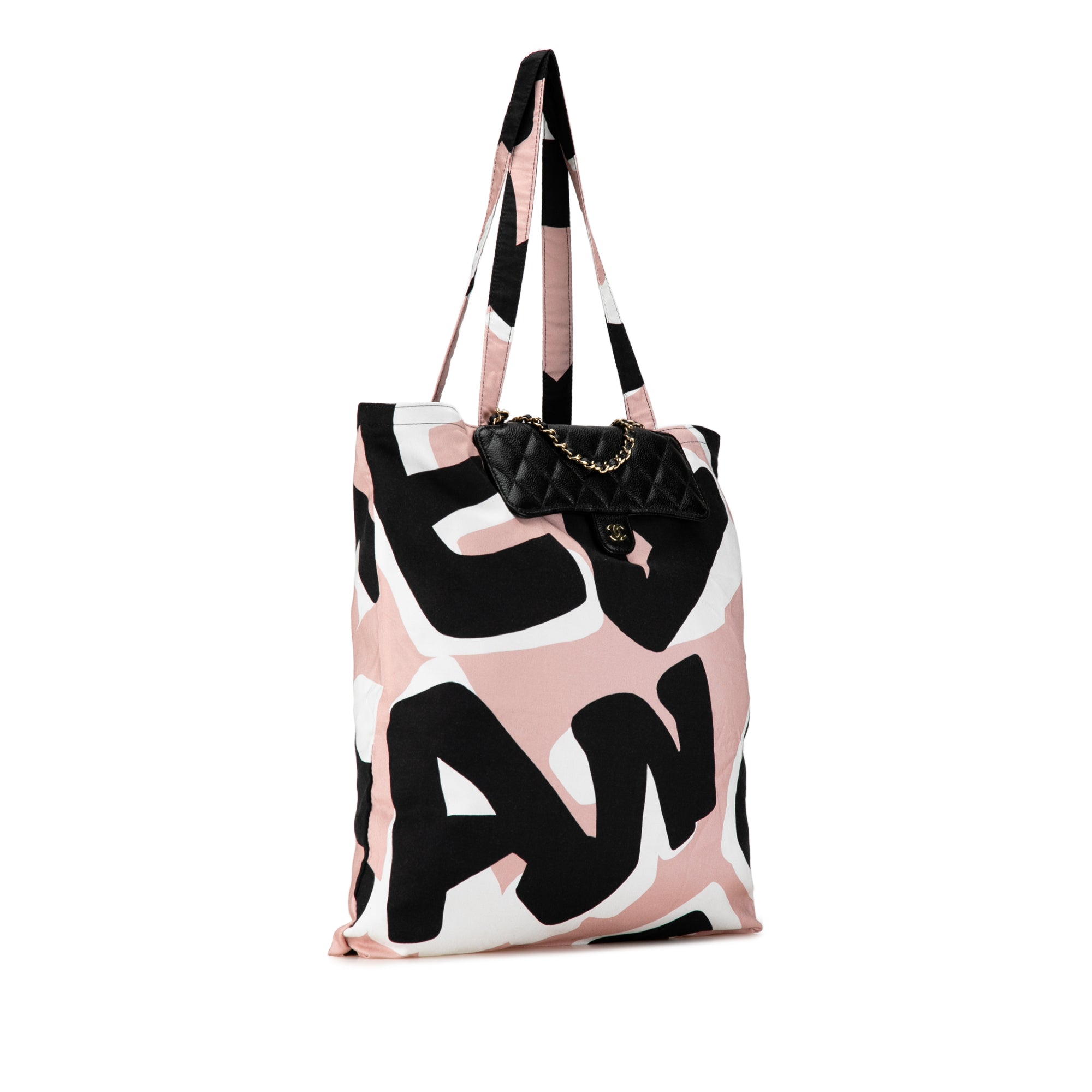 Chanel Nylon Graffiti Foldable Shopping Tote in Caviar Flap - image 2
