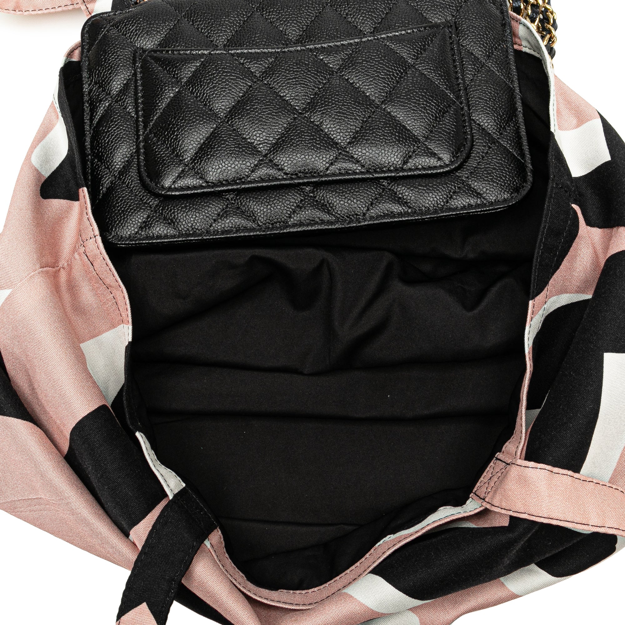 Chanel Nylon Graffiti Foldable Shopping Tote in Caviar Flap - image 5