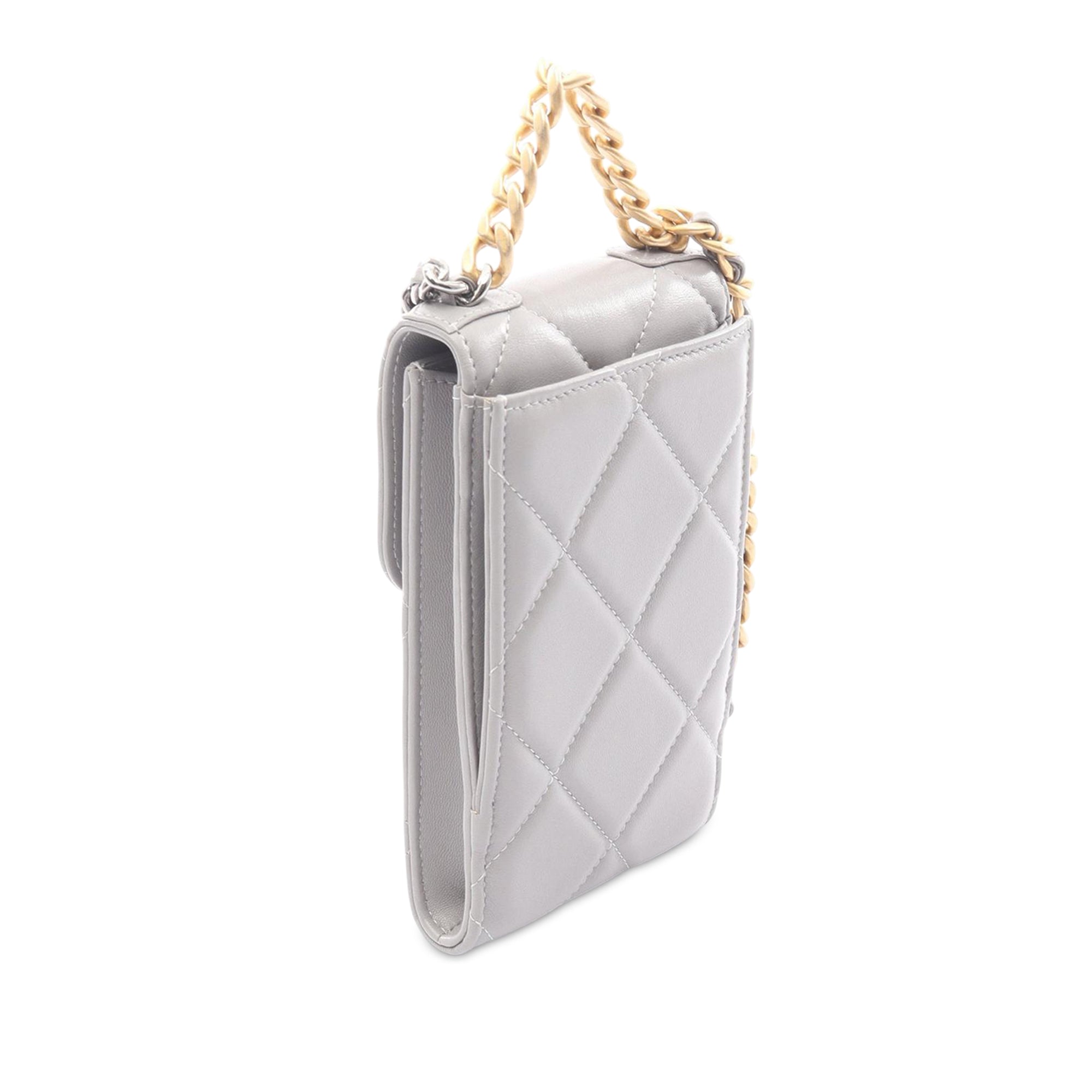 Chanel Quilted Lambskin Chanel 19 Phone Holder - image 2