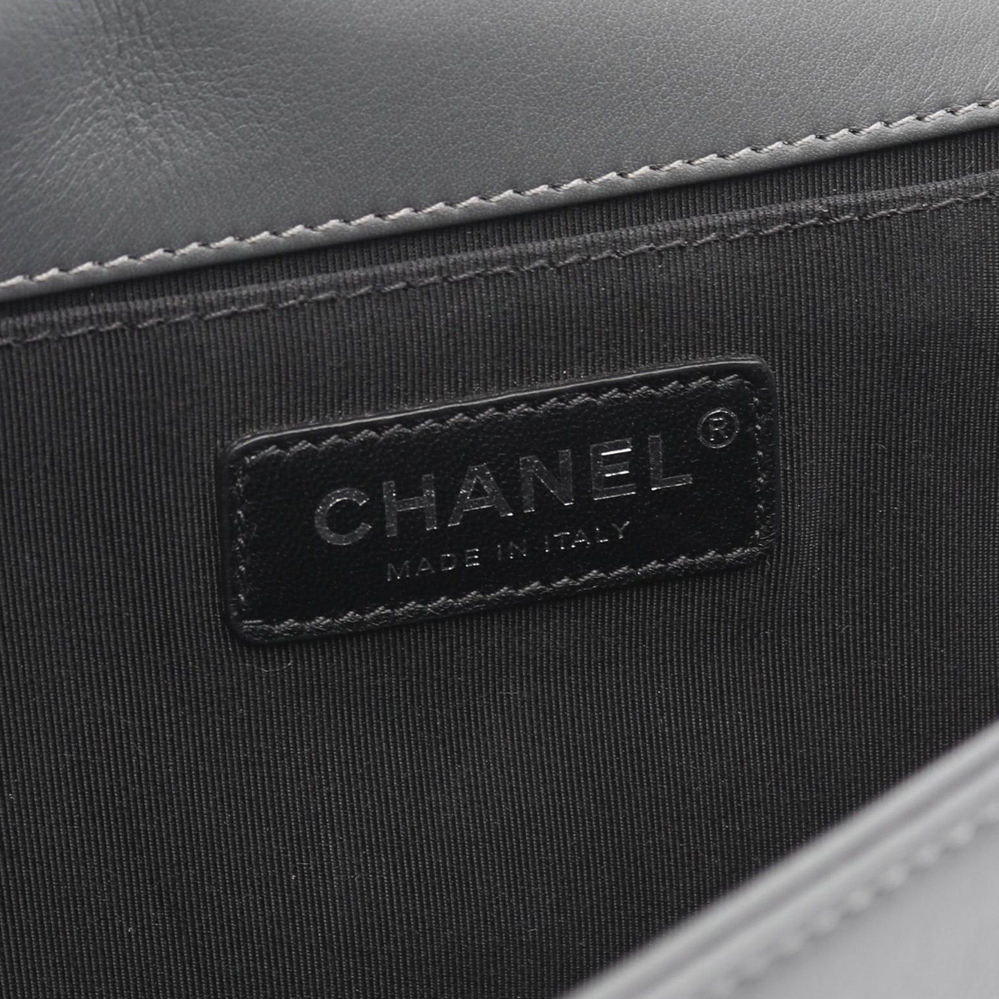 Chanel Old Medium Braided Tweed and Calfskin Boy Flap - image 4